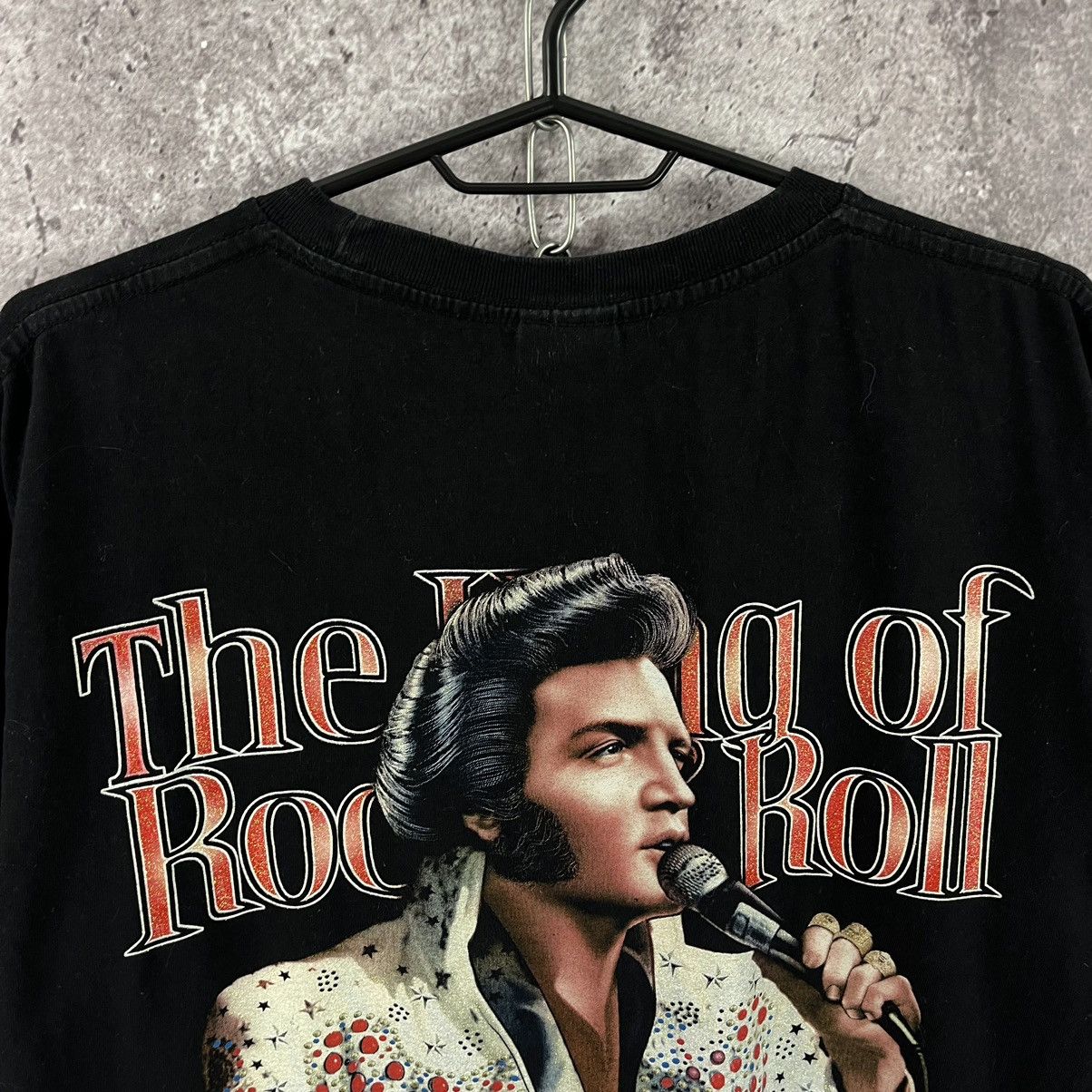 Band Tees × Vintage Rock Tees Vintage Elvis Presley Double Big Logo Size L Size US L / EU 52-54 / 3 - 7 Thumbnail