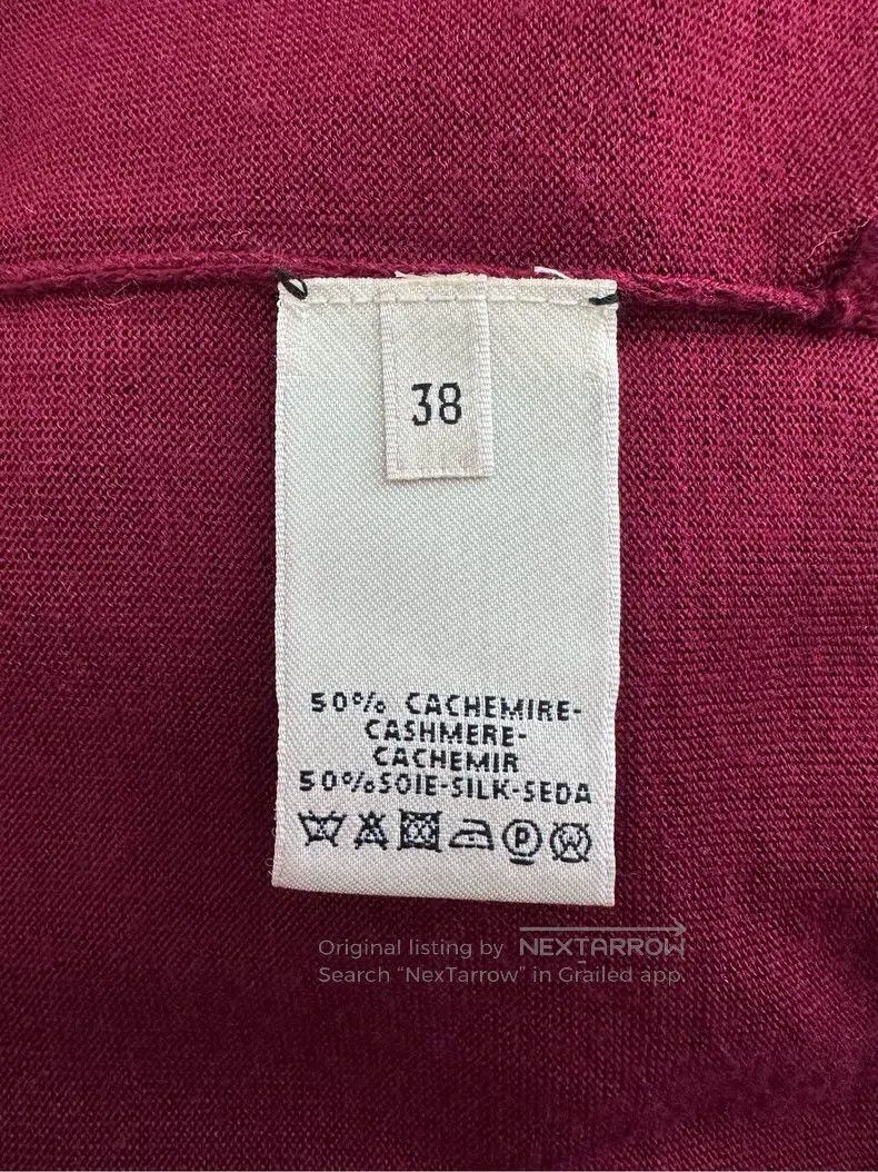Hermes Hermes V-Neck Cashmere Knit Top - Red Size XS / US 0-2 / IT 36-38 - 9 Thumbnail