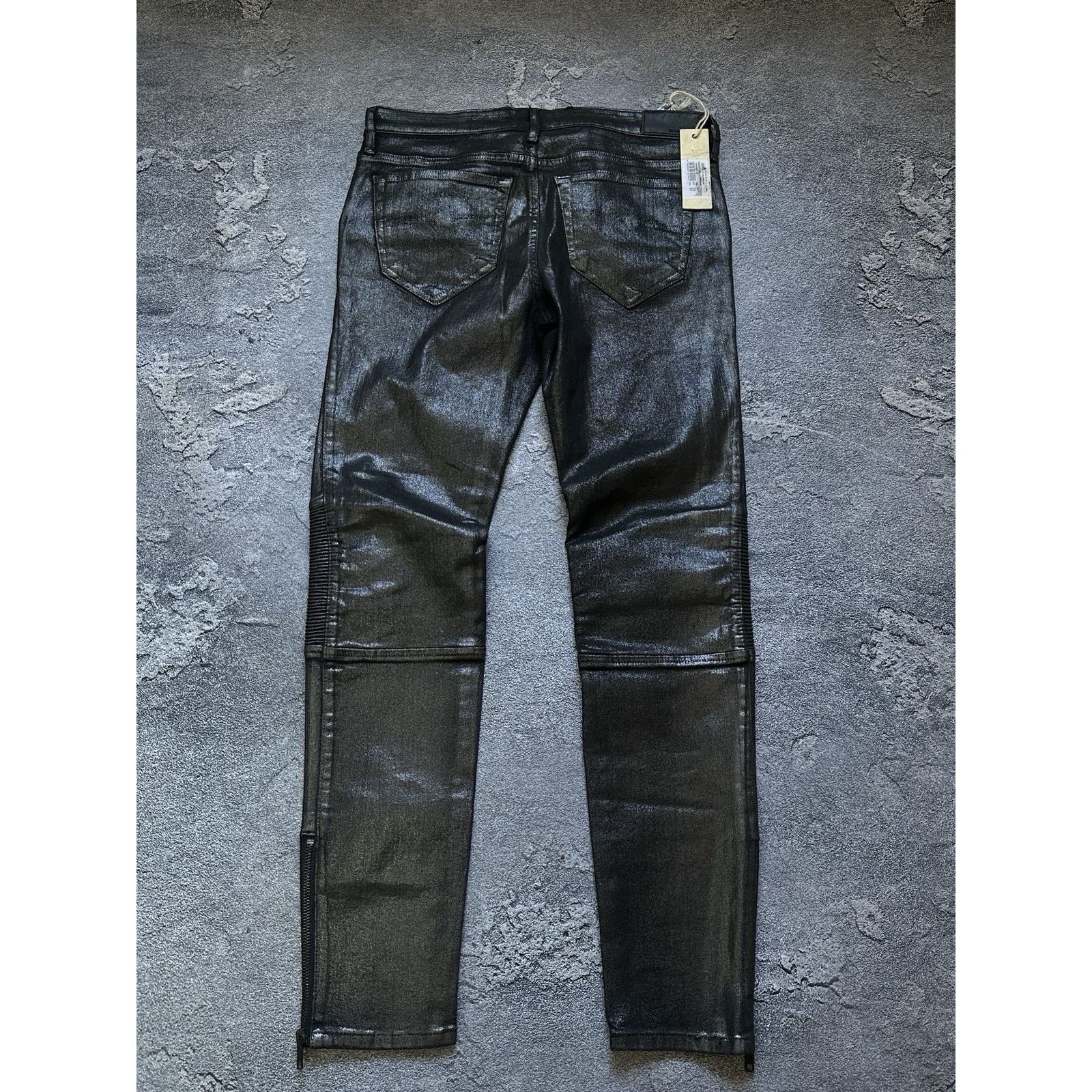 Diesel Diesel Jeans Biker Style Stretch Super Slim-Skinny Black Y2k Size 29" - 2 Thumbnail