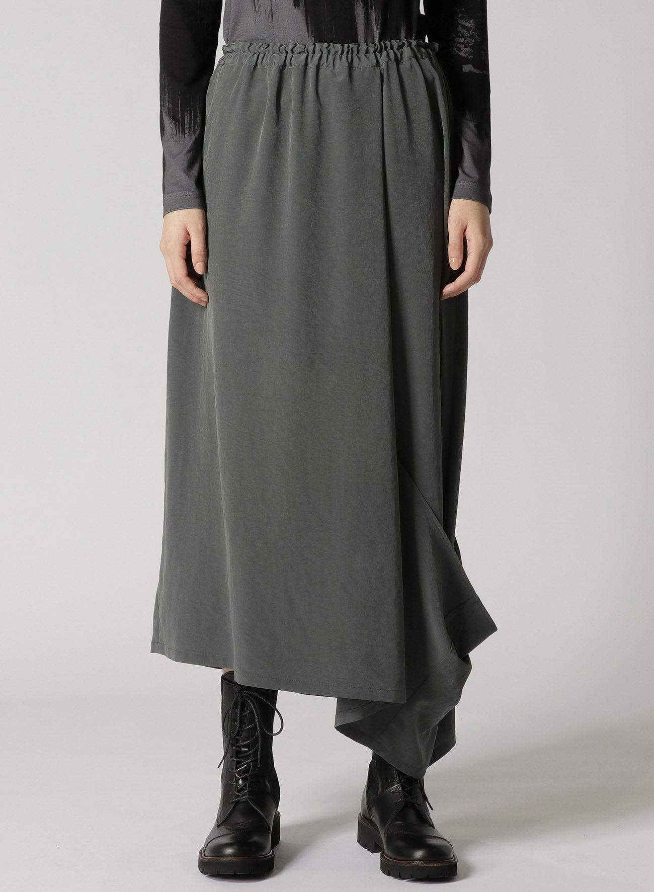 Yohji Yamamoto Y's Yohji Yamamoto - WOOL GABARDINE 2-WAY SKIRT WIDE PANTS Size 28" / US 6 / IT 42 - 7 Thumbnail