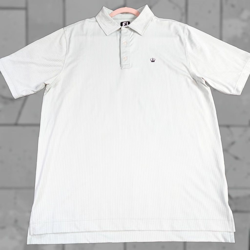 Footjoy FootJoy Polo Shirt Men L Blue Striped Embroidered Performance Golf Shirts Size US L / EU 52-54 / 3 - 1 Thumbnail