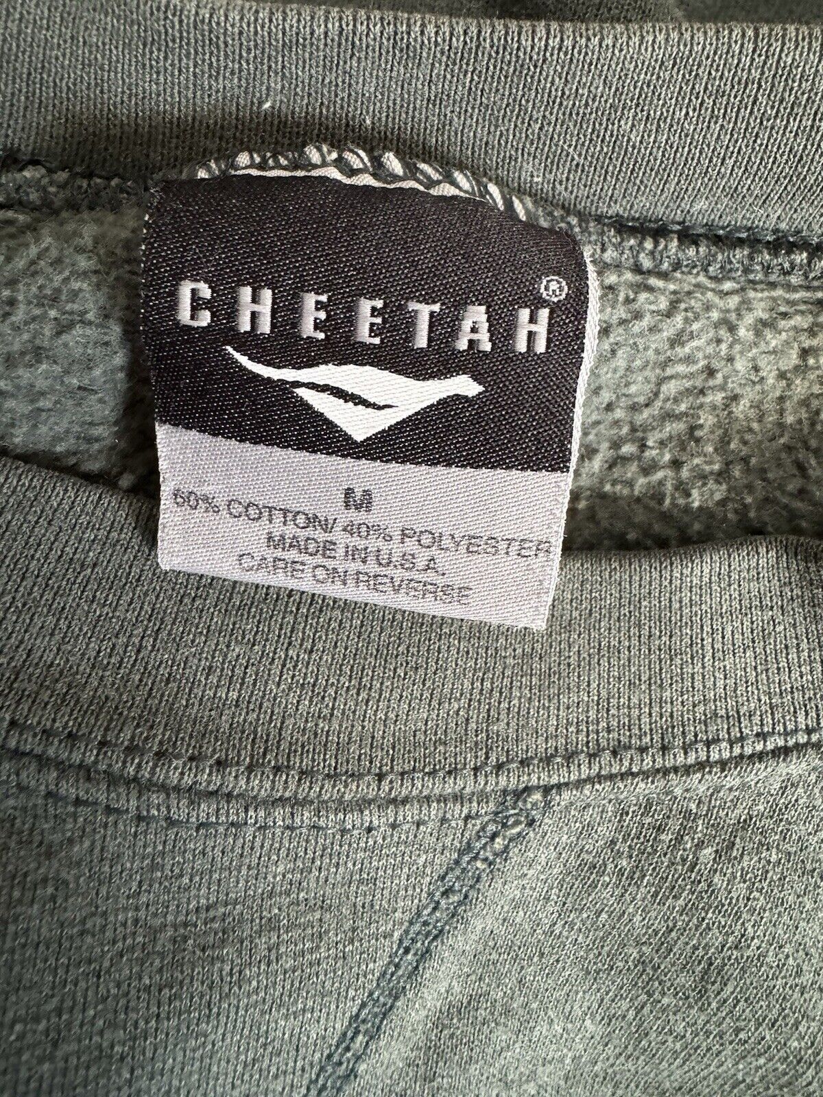 Vintage Vintage Cheetah Blank Green Crewneck Sweater Size US M / EU 48-50 / 2 - 3 Thumbnail