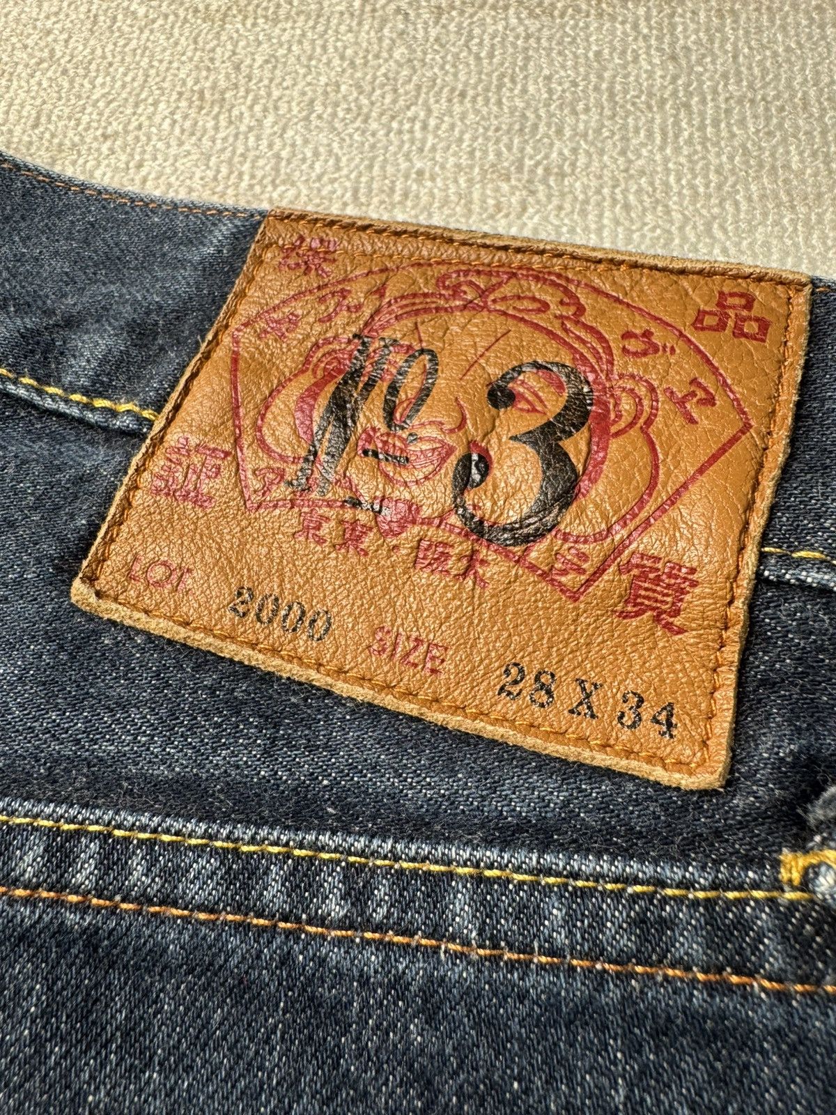 Evisu UK🇬🇧 logo denim 28x34 Size US 28 / EU 44 - 4 Thumbnail