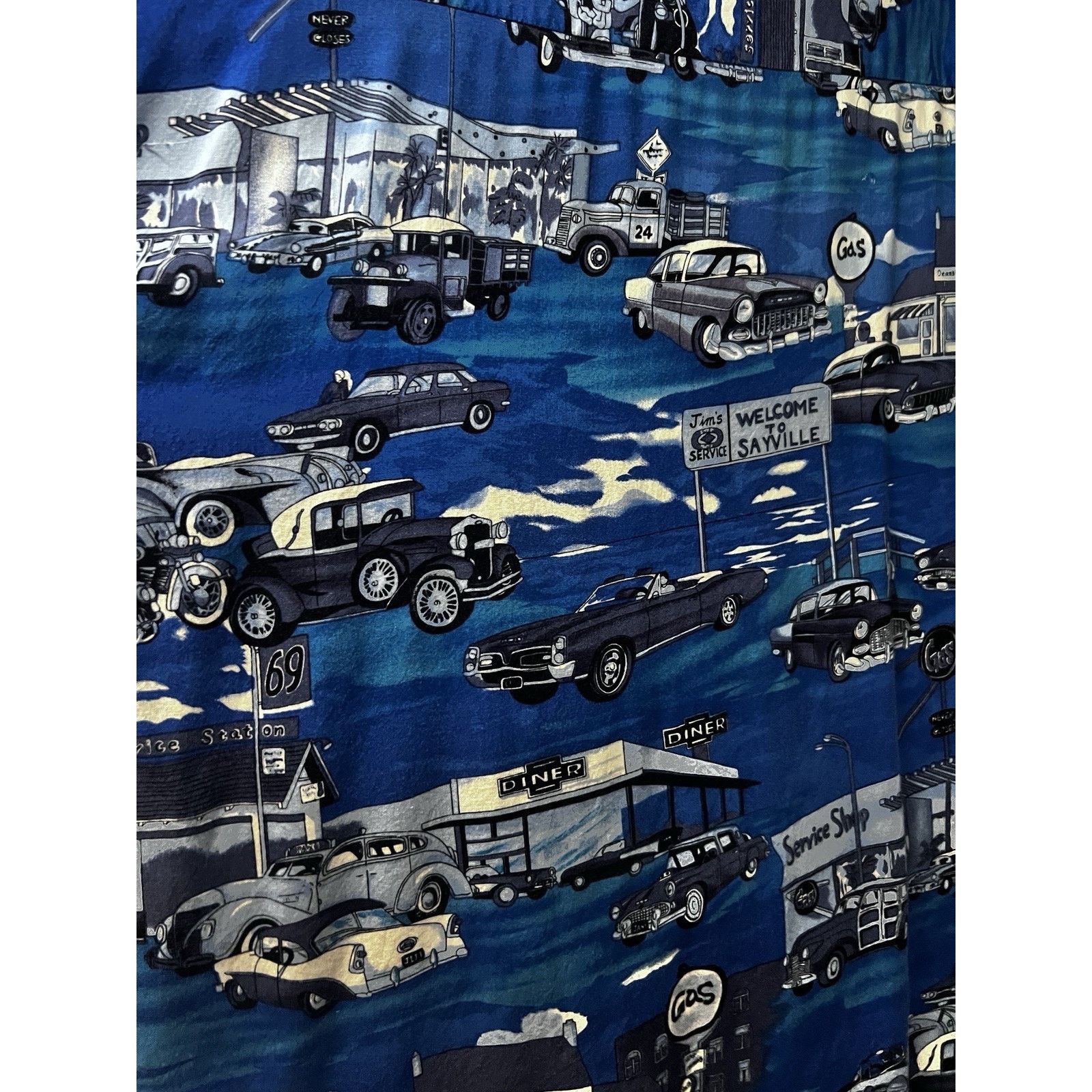 Vintage Vintage Mens Button Up Shirt XL Pocket Retro 50s Hot Rods Size US XL / EU 56 / 4 - 5 Thumbnail
