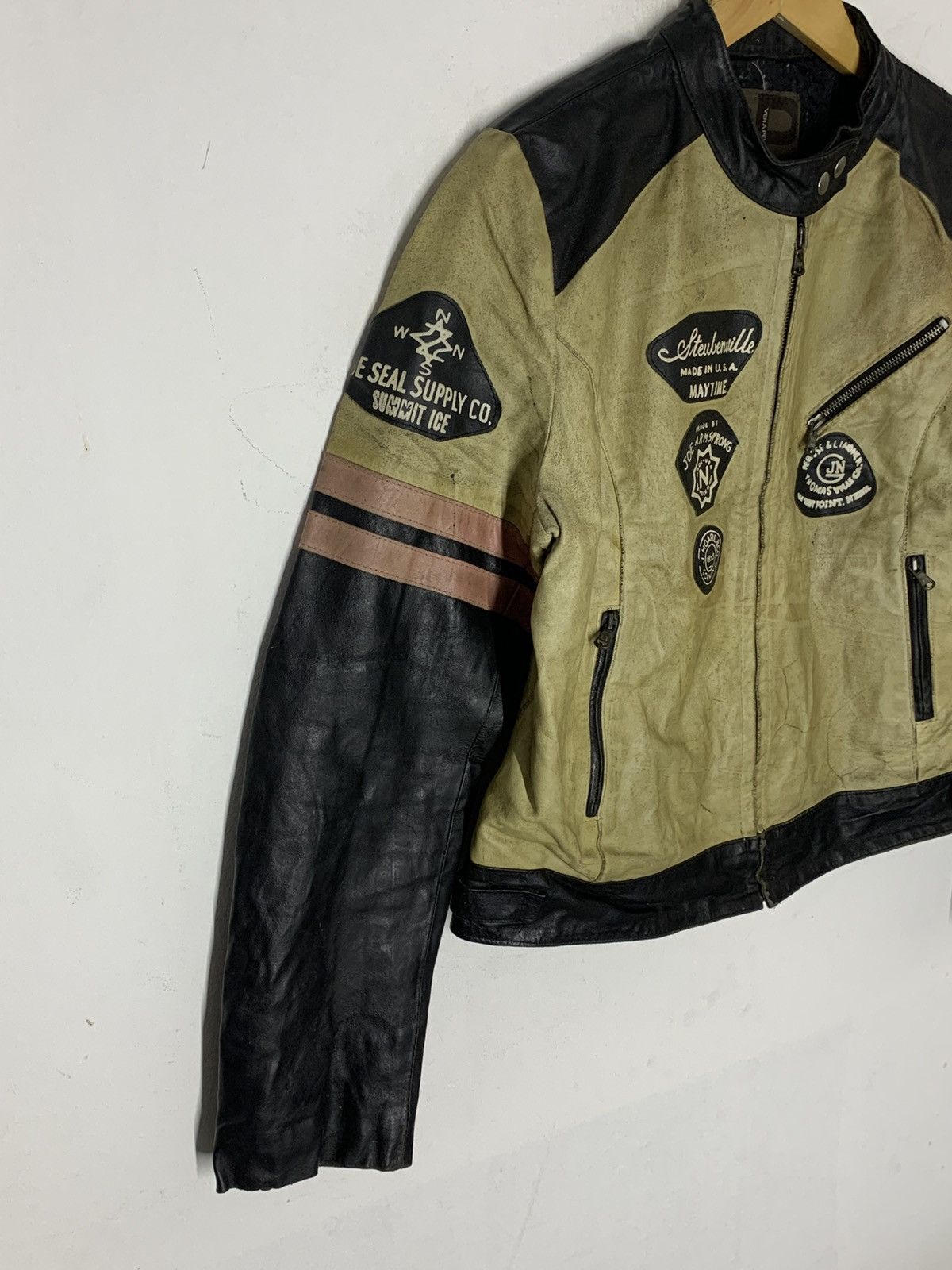 Genuine Leather Vintage Conbipel Italy Leather Cropped Biker Custom Outlaw Size US M / EU 48-50 / 2 - 3 Thumbnail