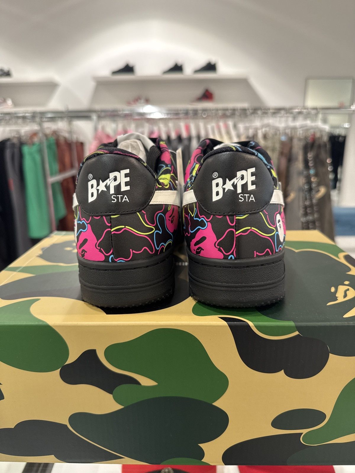 Bape Bape Complexcon Black/Multi Color Bapestas Size US 9 / EU 42 - 4 Thumbnail