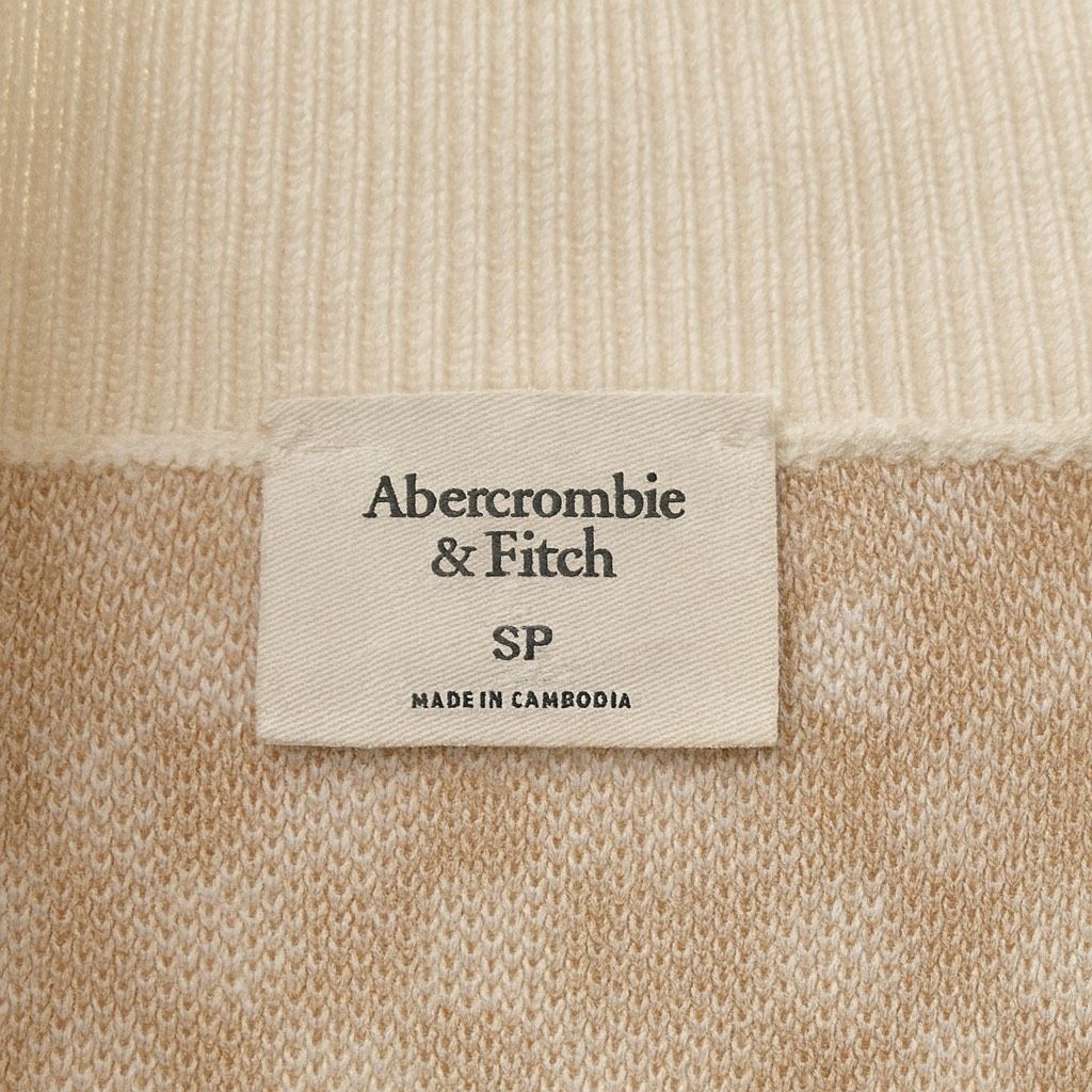 Abercrombie & Fitch Abercrombie & Fitch Beige & White Knit Sweater Dress Size S Size S / US 4 / IT 40 - 5 Thumbnail