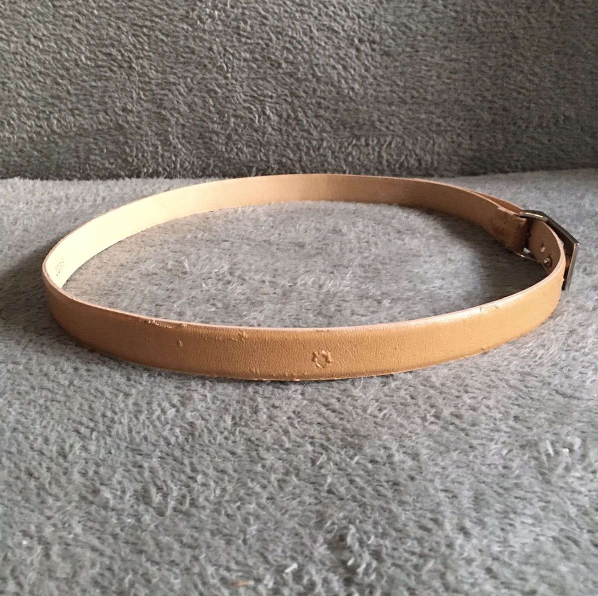 Gucci Gucci Belt Leather Beige G Logo Buckle Vintage Sz 36/90 Size ONE SIZE - 4 Thumbnail