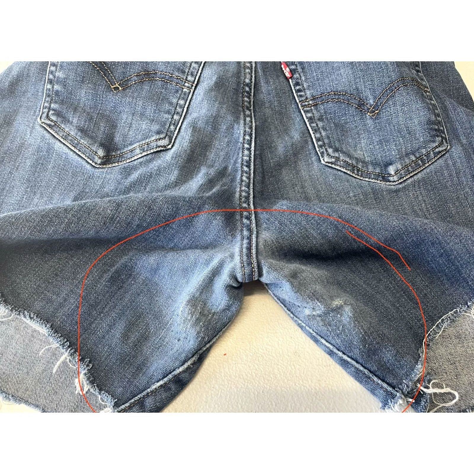 Levi's Levi's Women Cut Off Shorts Size 33 Summer Travel Beach Elastane Blue Denim Size 24" / US 00 / IT 34 - 6 Thumbnail