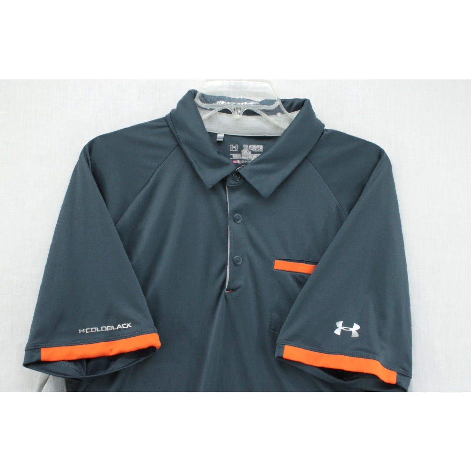 Under Armour VINTAGE? No—Under Armour Polo Shirt Men 2XL Gray Orange Coldblack Golf Performance Polo Adult 2XL Gray Orange Golf Under Armour HeatGear Mens Polo Size US XXL / EU 58 / 5 - 3 Thumbnail