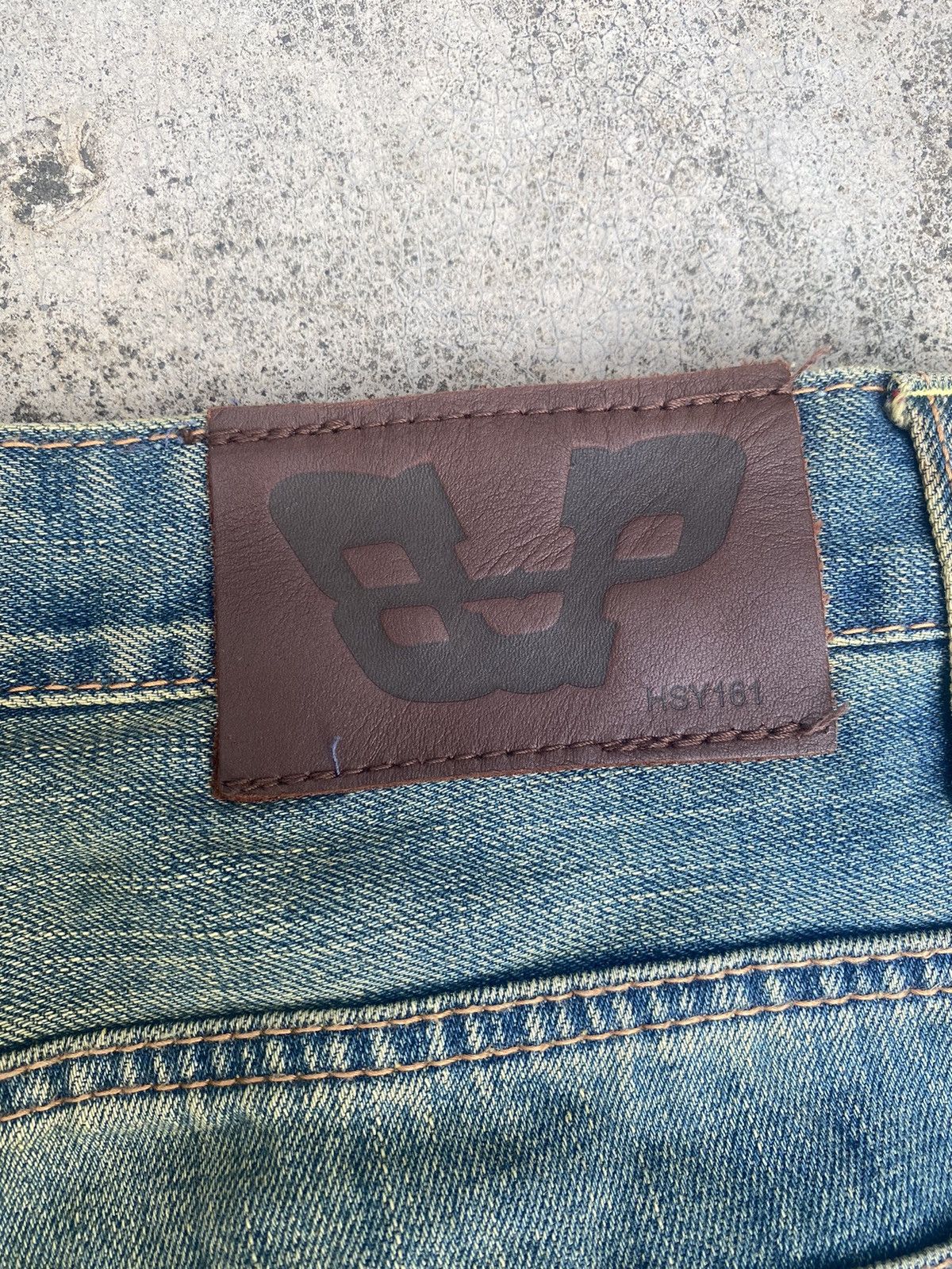 If Six Was Nine × Japanese Brand Flare Jeans Bonds & Peace Patchwork Fade Bootcut Size US 31 - 22 Thumbnail