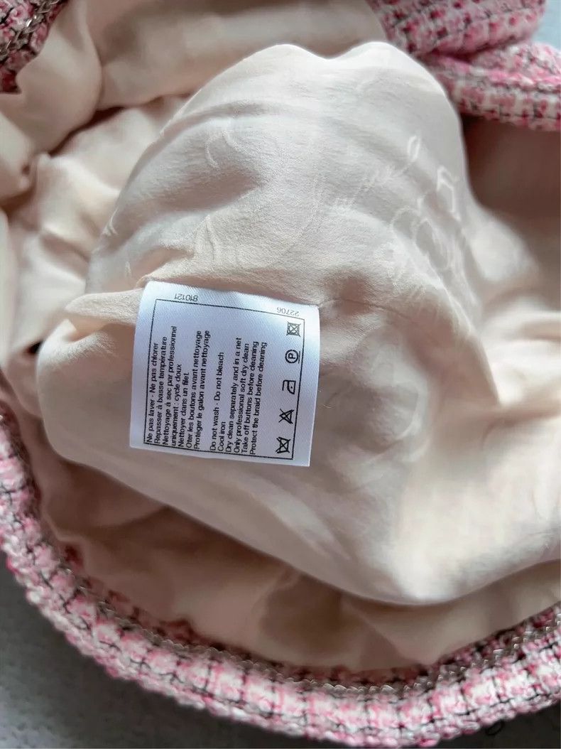 Chanel Chanel Pink tweed collar coat Size XXS / US 00 / IT 34 - 4 Thumbnail
