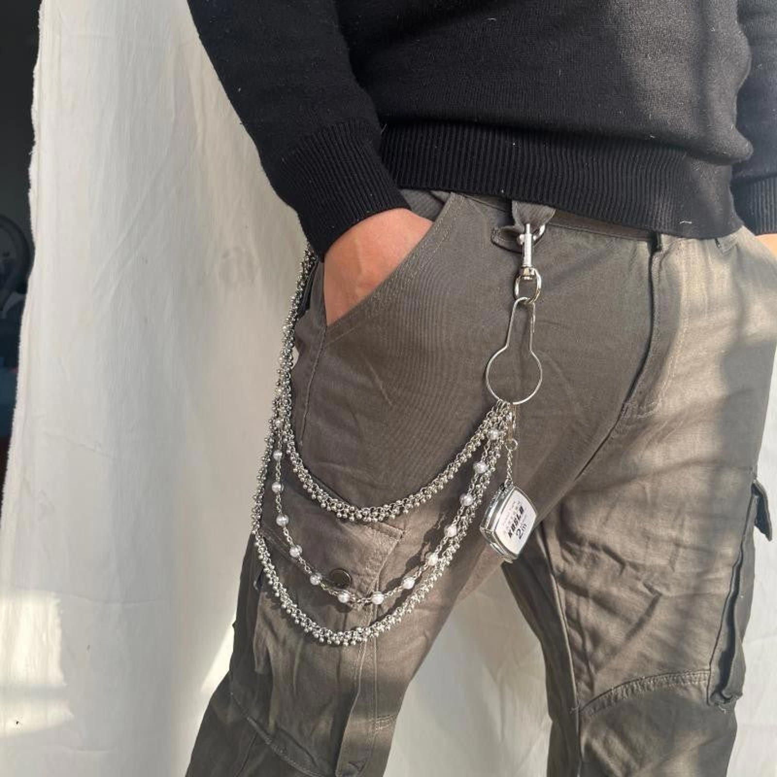 Jewelry 3 Pl Layer Pearl Silver Wallet Chain Size ONE SIZE - 1 Thumbnail