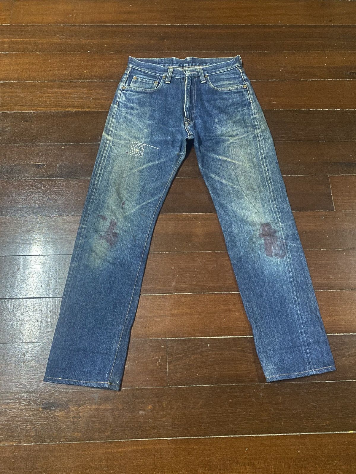 Denime Vintage Denime Japan Distressed Selvedge rework mud wash Size US 30 / EU 46 - 1 Thumbnail