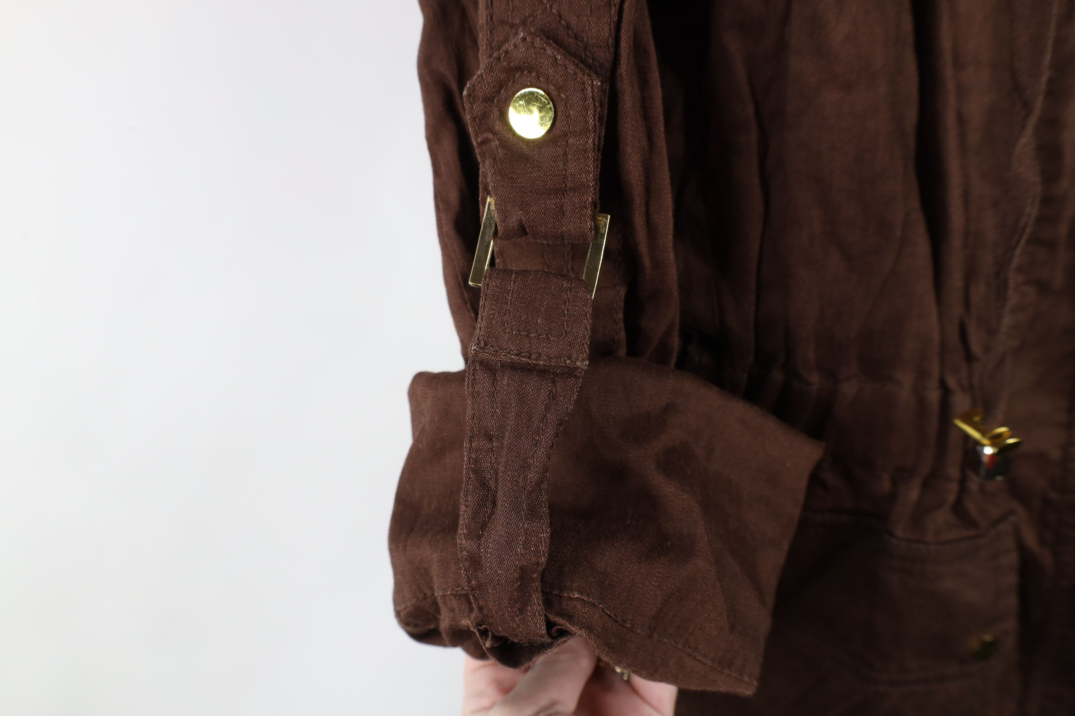 Vintage Vintage 90s Cache Roll Sleeve Flared Jacket Brown Size M / US 6-8 / IT 42-44 - 5 Thumbnail