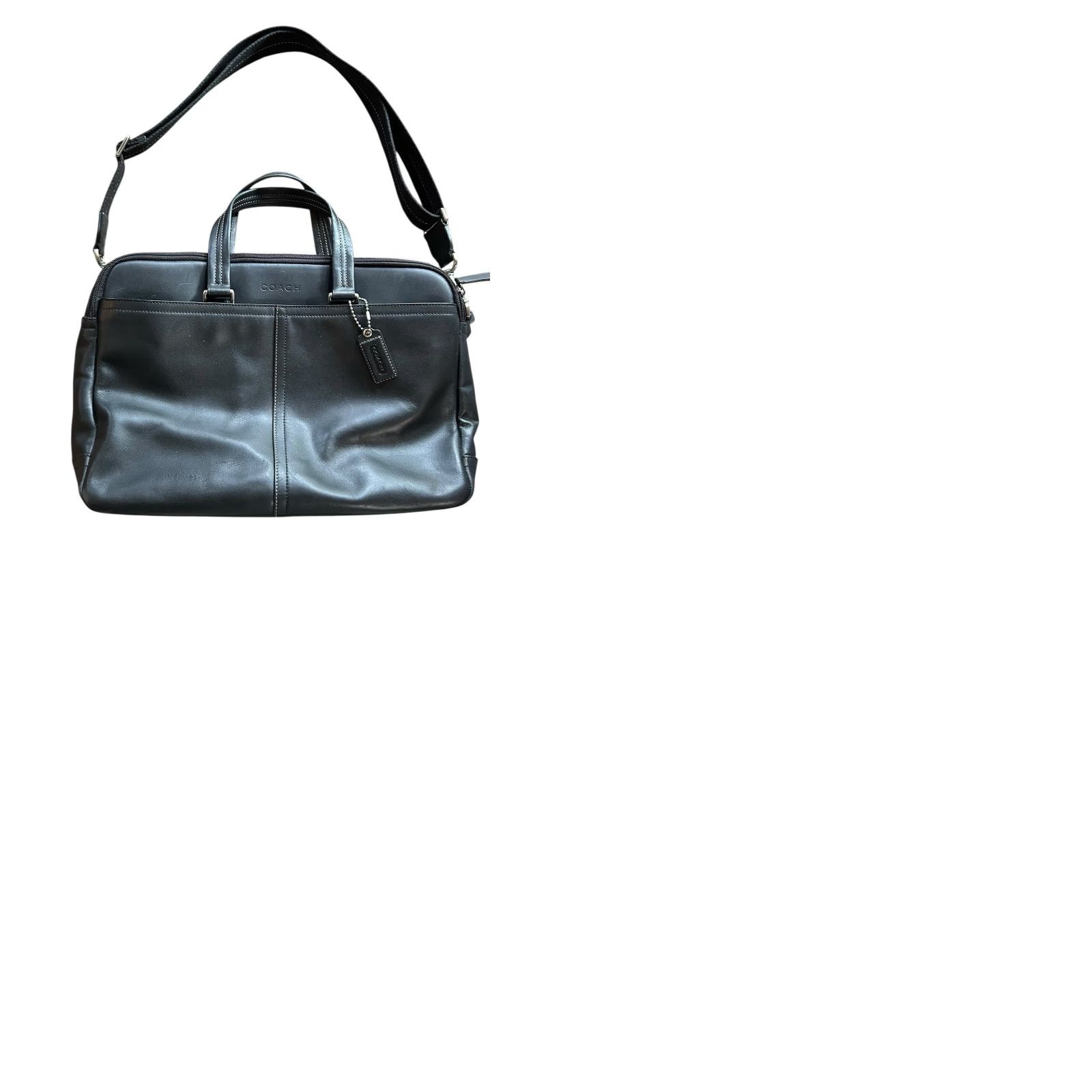 Coach COACH Business Bag 2way F70707 Black Leather Crossbody Messenger Suitcase Read Size ONE SIZE - 12 Thumbnail
