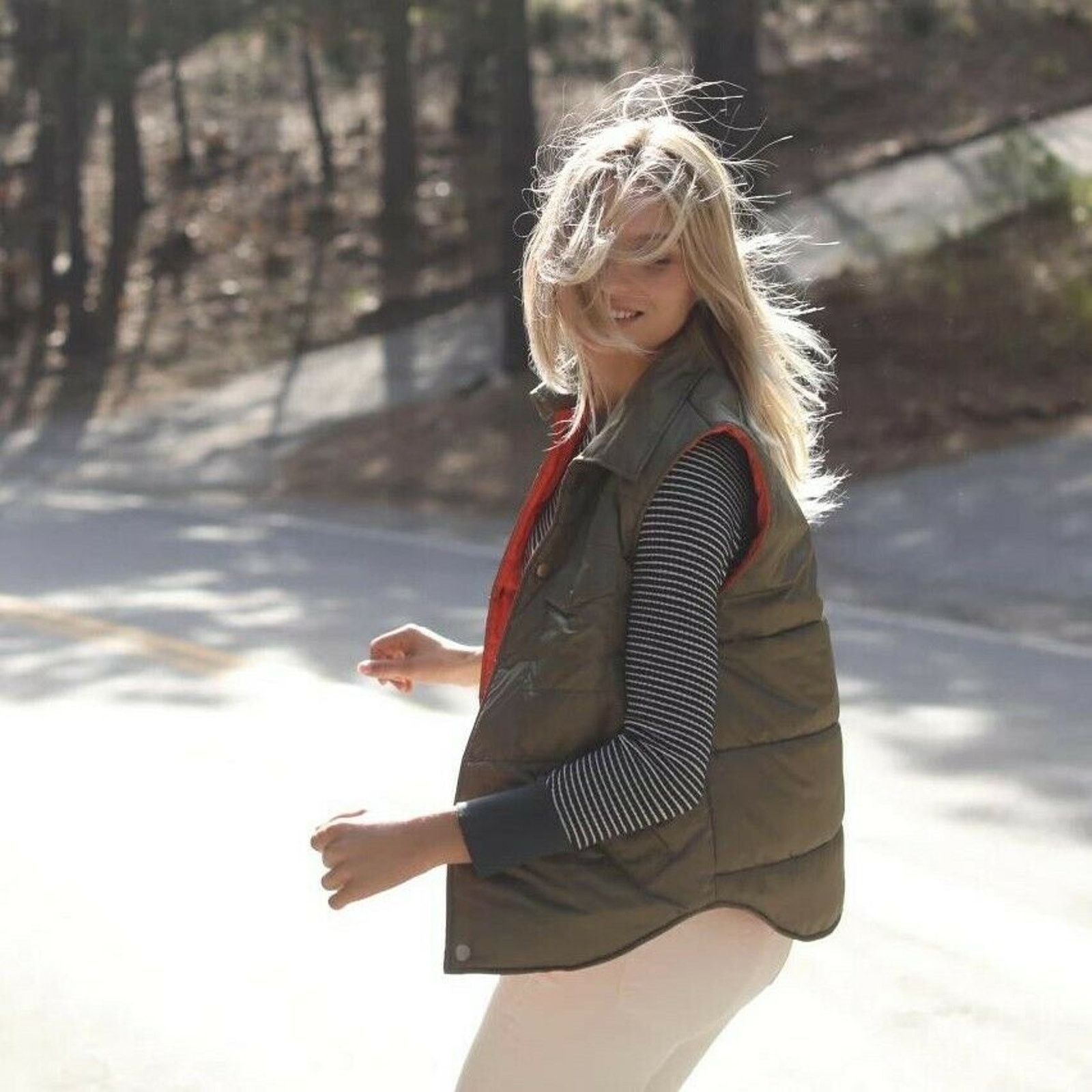 NSF NSF Women's Aida Puffer Vest Jacket in Army Green Size M / US 6-8 / IT 42-44 - 2 Thumbnail