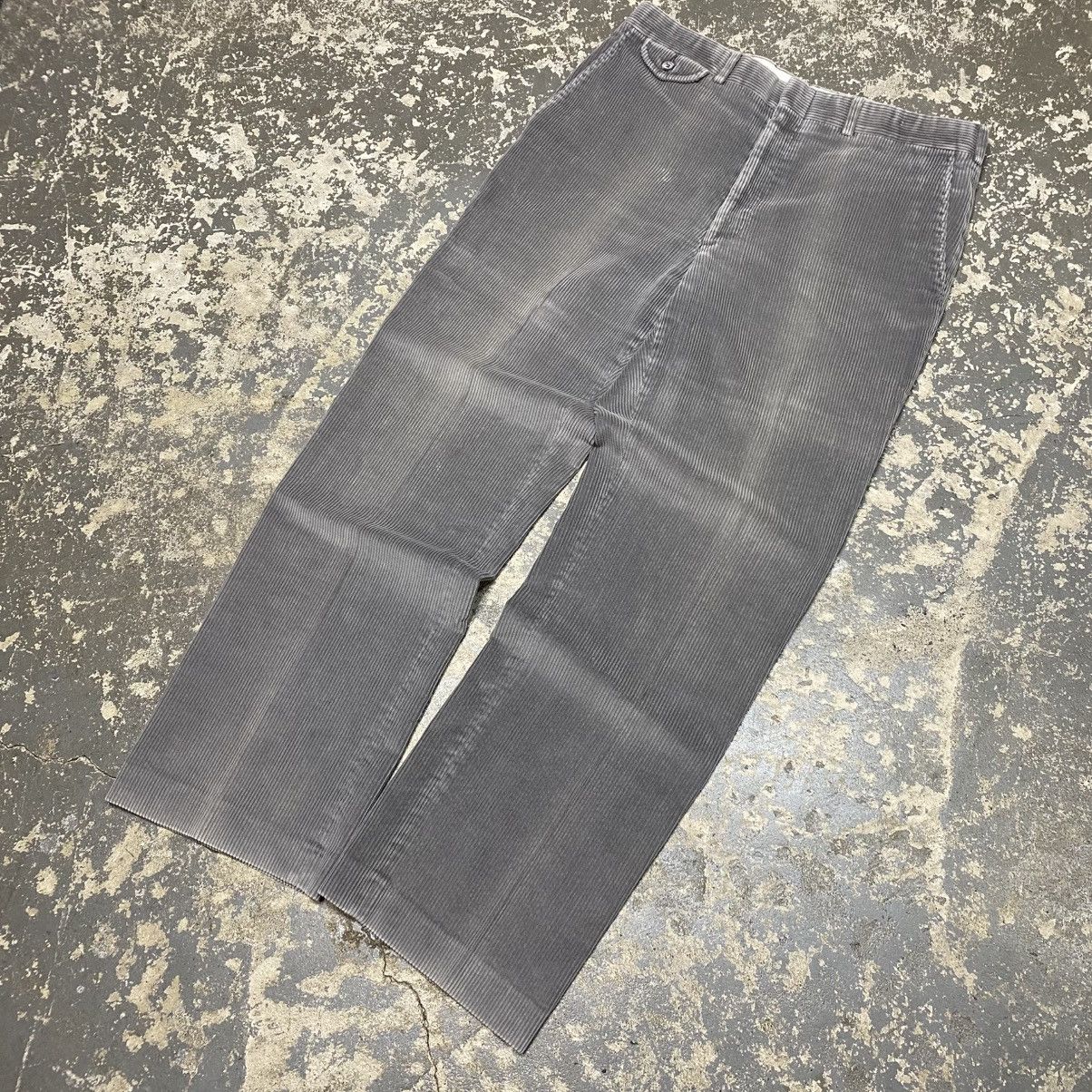Lands' End Vintage Lands End Thick Corduroy Grey Baggy Y2k Pants Size US 34 / EU 50 - 2 Thumbnail