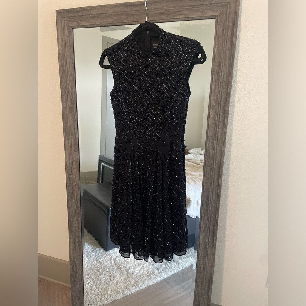 REVOLVE Revolve needle and thread black sequin circle mesh dress Size XS / US 0-2 / IT 36-38 - 2 Thumbnail
