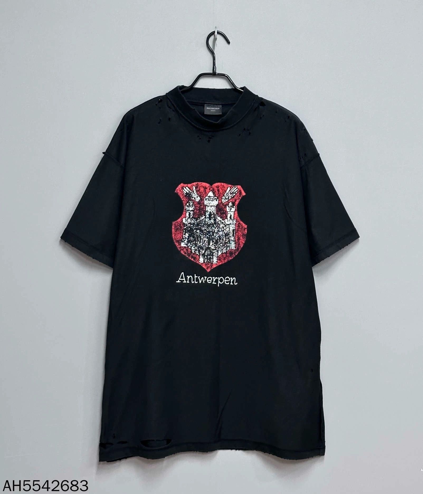 Balenciaga Balenciaga Balenciaga Vintage Castle Printed Short Sleeves Size US L / EU 52-54 / 3 - 1 Thumbnail