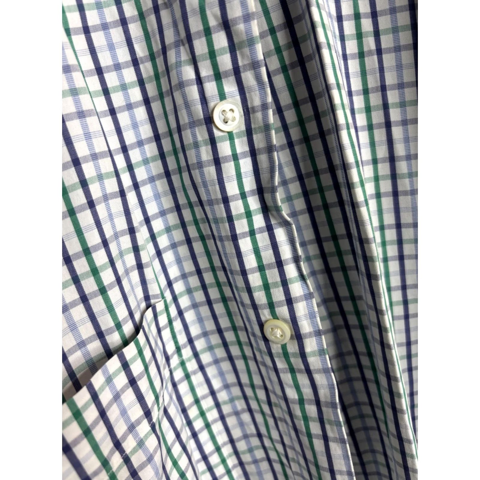 Vintage Maus & Hoffman Shirt Mens Large Green Blue Plaid Short Sleeve Button Down Casual Size US L / EU 52-54 / 3 - 6 Thumbnail