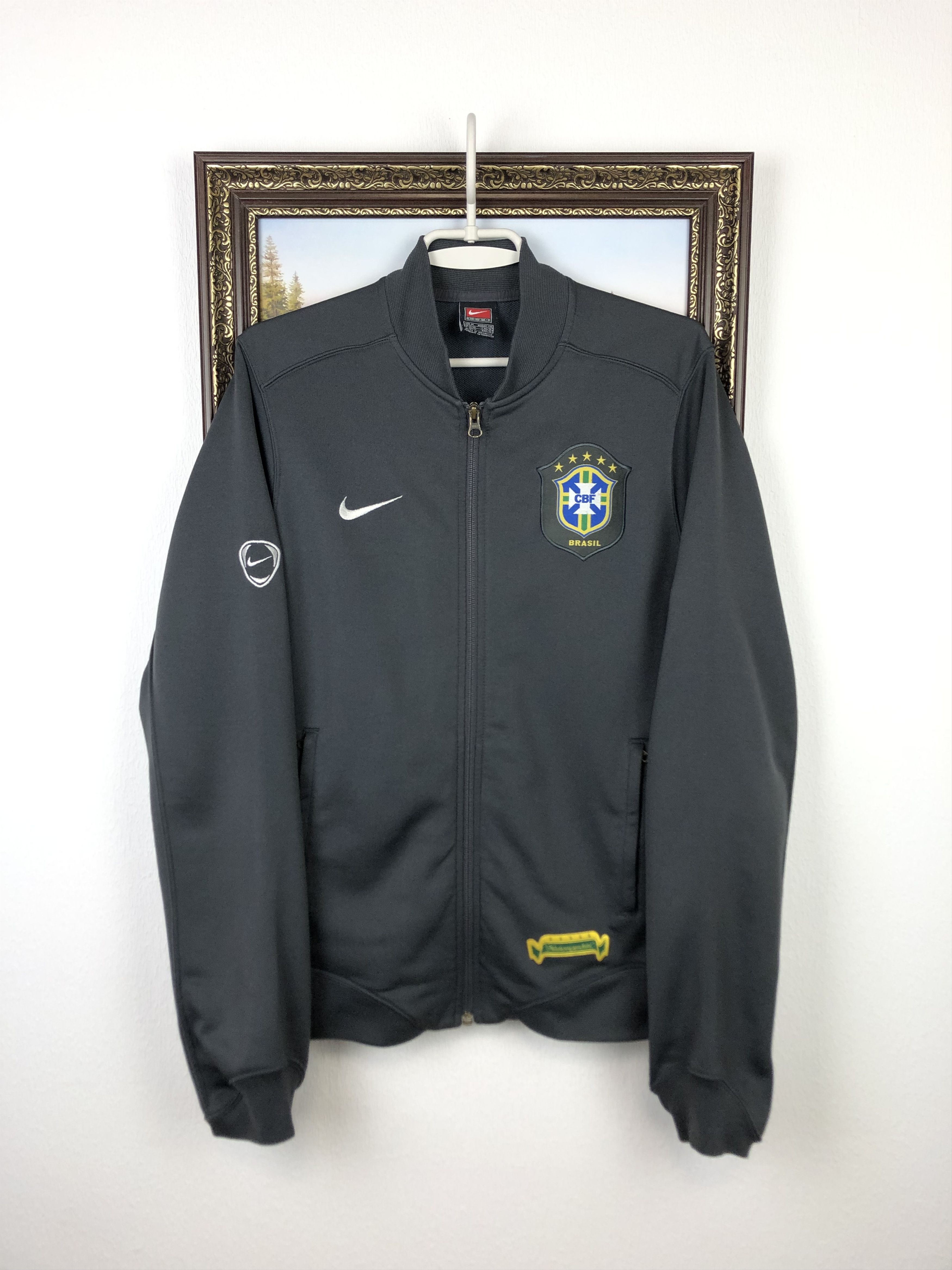 Nike Vintage Nike Brazil Football Jacket Soccer Track Top Size US M / EU 48-50 / 2 - 1 Thumbnail
