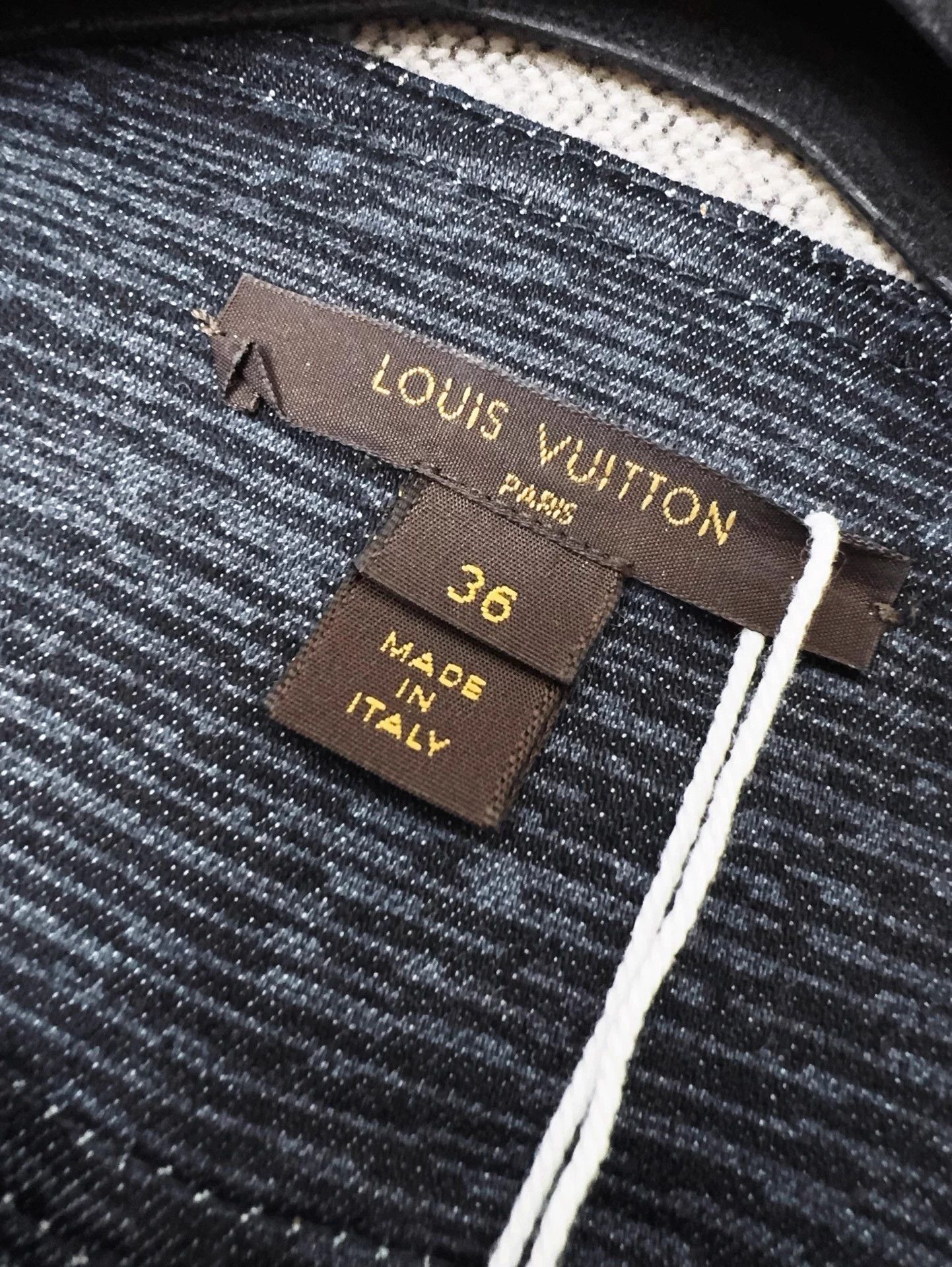 Louis Vuitton LV navy cami waist-cinched denim dress 36 Size XS / US 0-2 / IT 36-38 - 7 Thumbnail