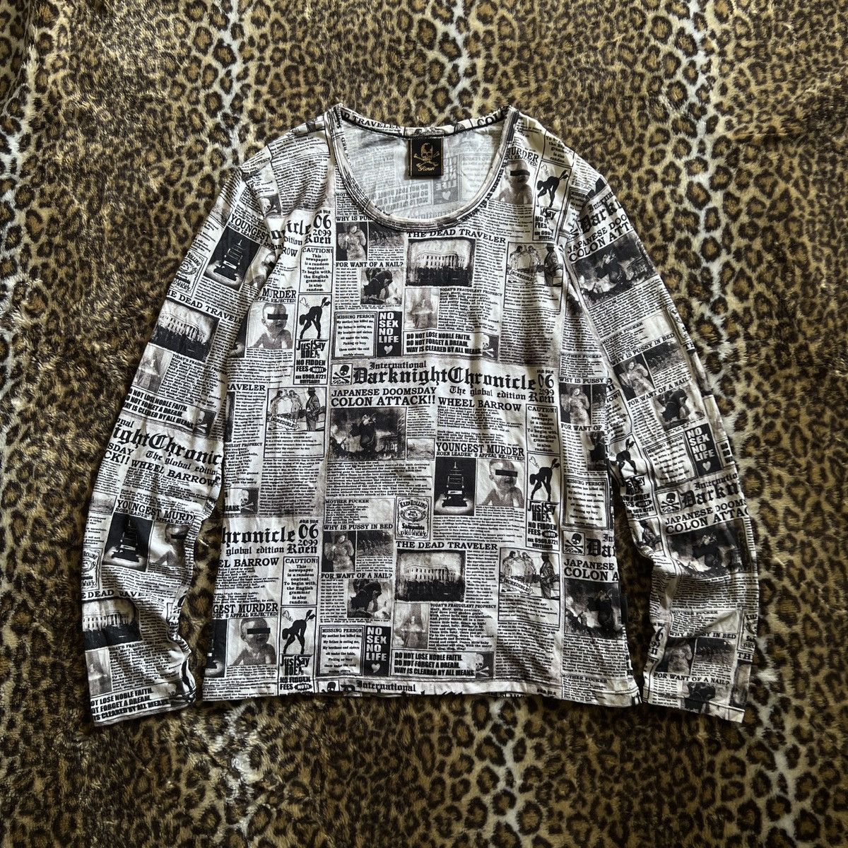 Japanese Brand Roen Newspaper Long Sleeve Size US M / EU 48-50 / 2 - 1 Thumbnail