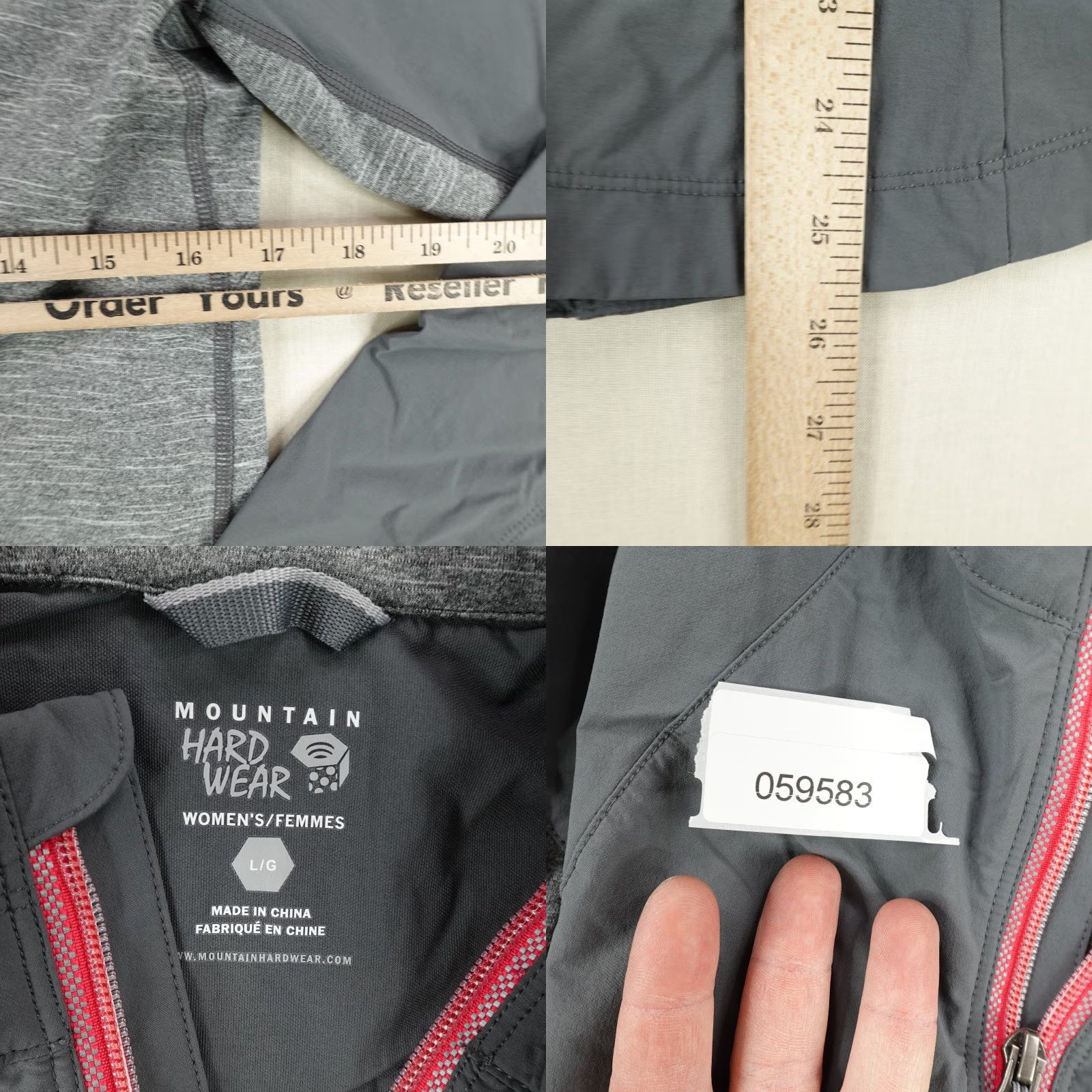 Mountain Hardwear Mountain Hardwear Jacket Womens Large Gray Mighty Power Hybrid Windbreaker Coat Size L / US 10 / IT 46 - 8 Thumbnail