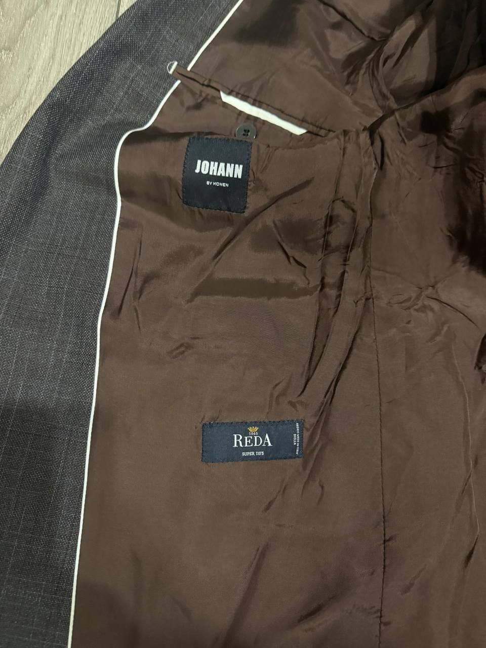 Other Reda Johann Mens Blazer Jacket Brown Size 52 Size 44R - 3 Thumbnail