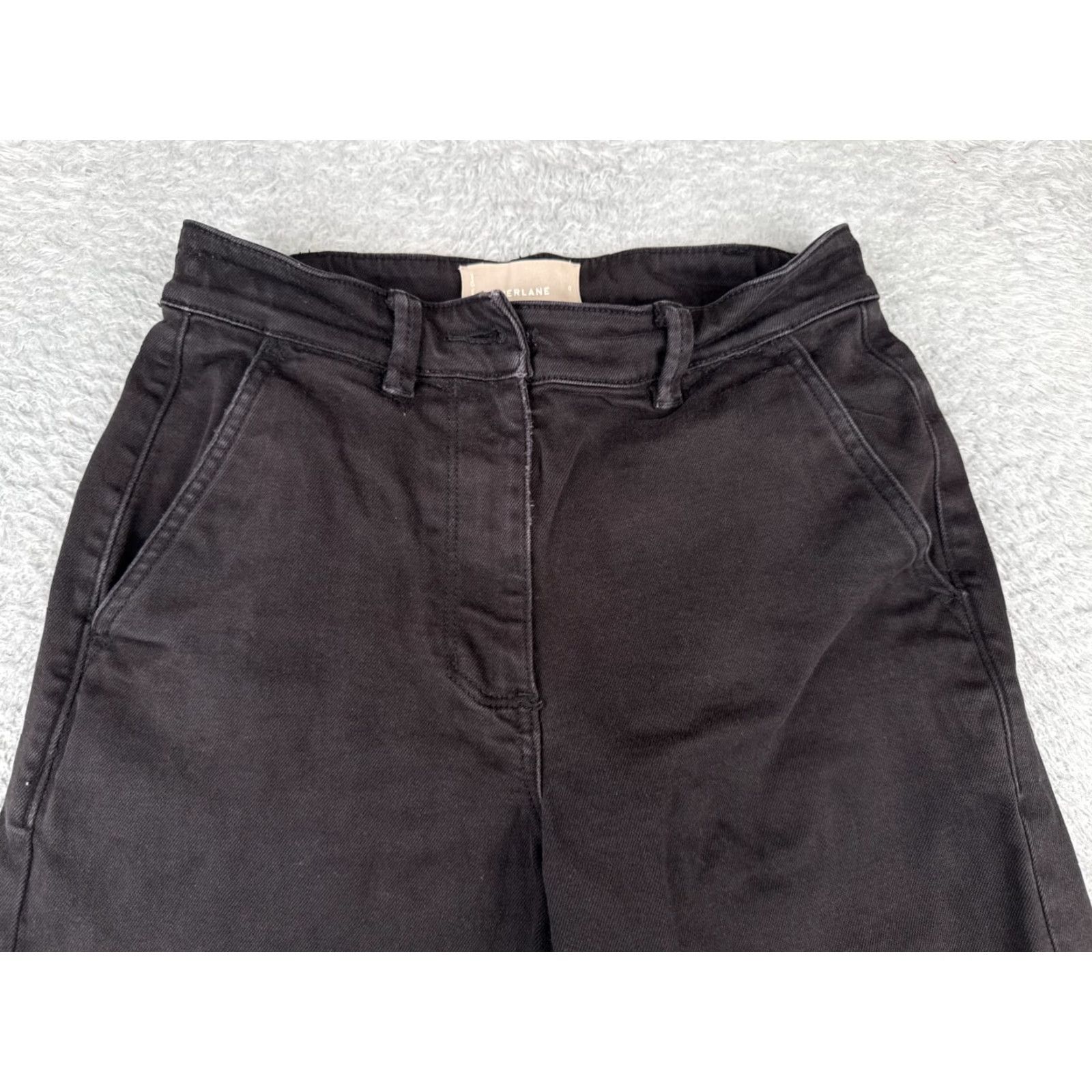 Everlane VINTAGE Everlane Jeans Women 0 Black Denim Wide Leg High Rise Cotton Fall Spring Summer Winter Women's 25x28 Size 25" / US 0 / IT 36 - 4 Thumbnail