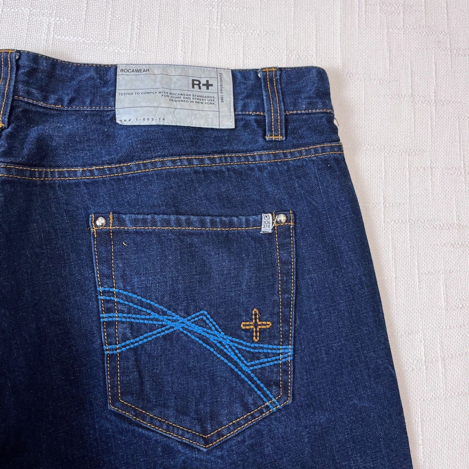 Vintage Y2K Rocawear Jean Shorts 45x13 Baggy Long Cyber Grunge Skate Size US 44 / EU 60 - 8 Thumbnail