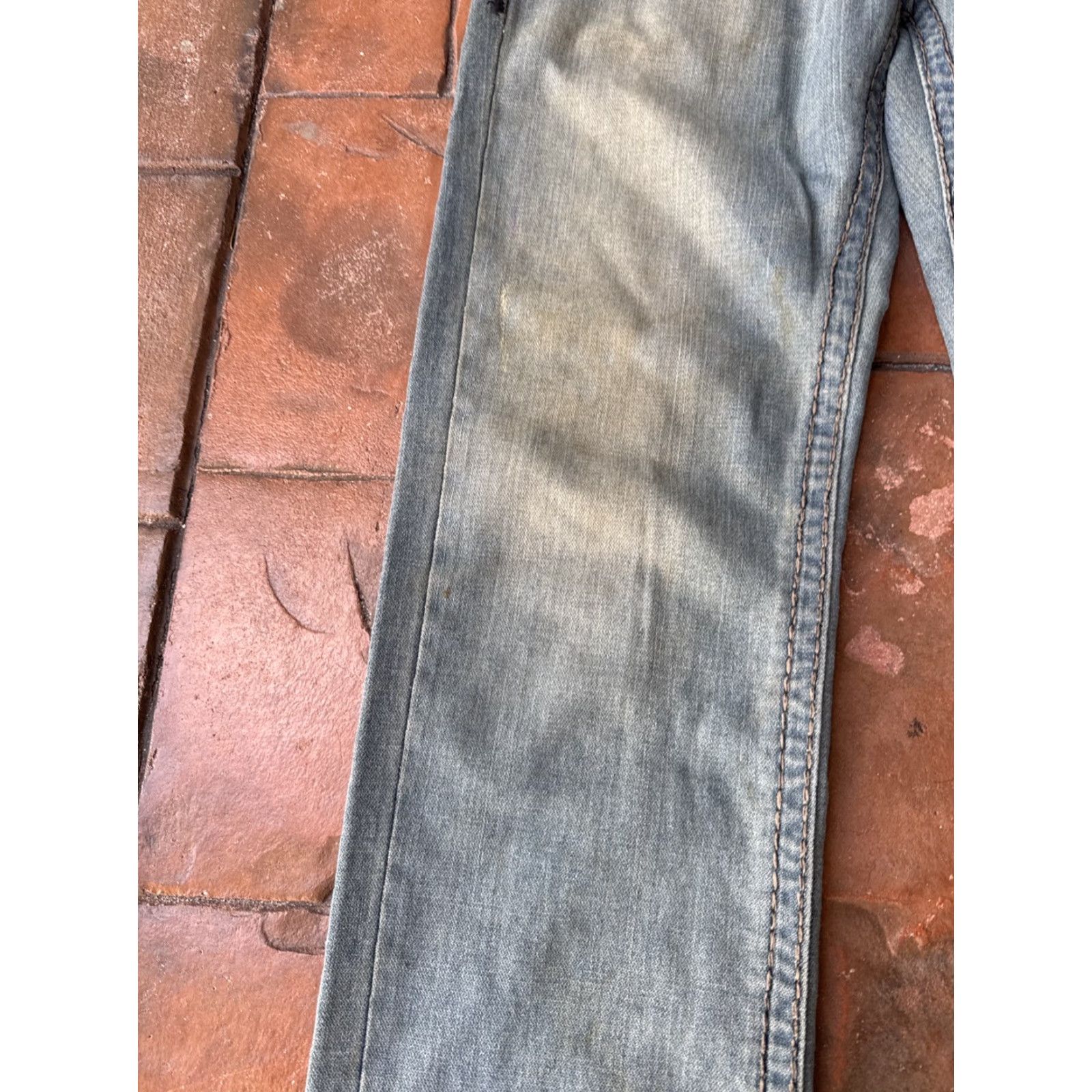 True Religion VINTAGE True Religion Jeans 5-Pocket Denim Distressed Ricky Straight 32 Blue Mens United States USA Size US 32 / EU 48 - 5 Thumbnail