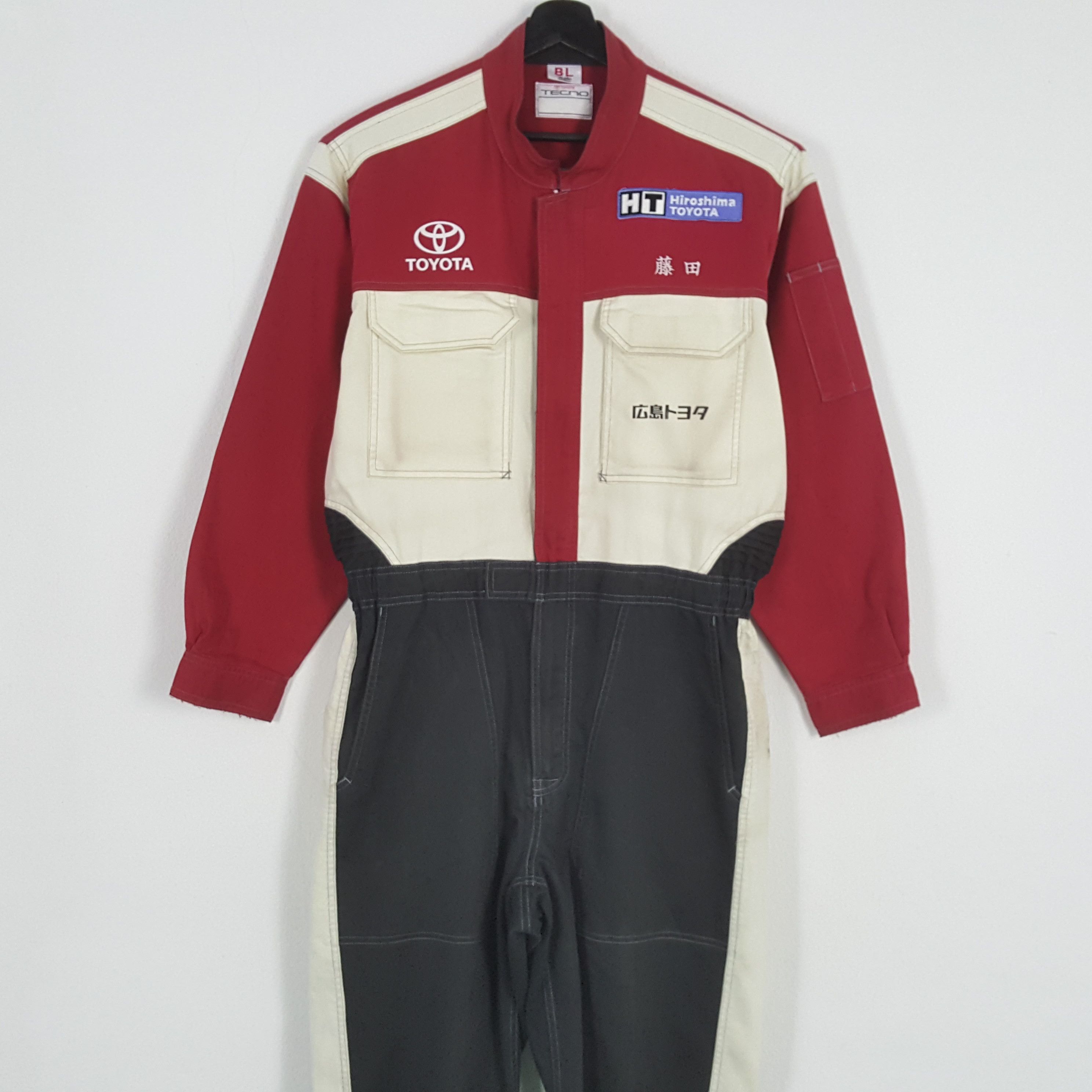 Japanese Brand × Vintage TOYOTA TECNO Motorsports Racing Style Coverall Jacket Size US L / EU 52-54 / 3 - 5 Thumbnail