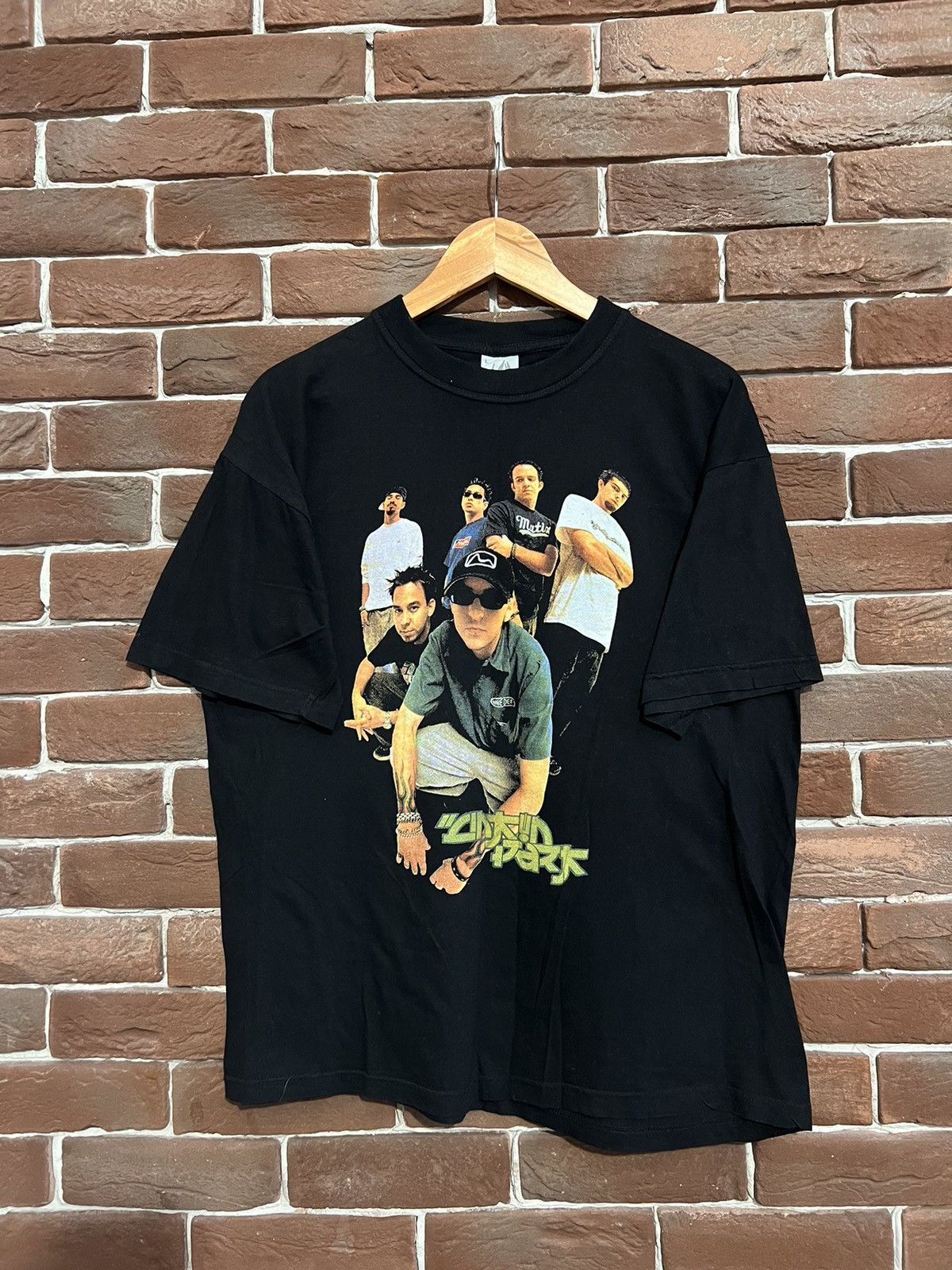 image of Rare 90's Linkin Park Y2K Numetal L Vintage Band T Shirt in Black, Men's (Size Large)
