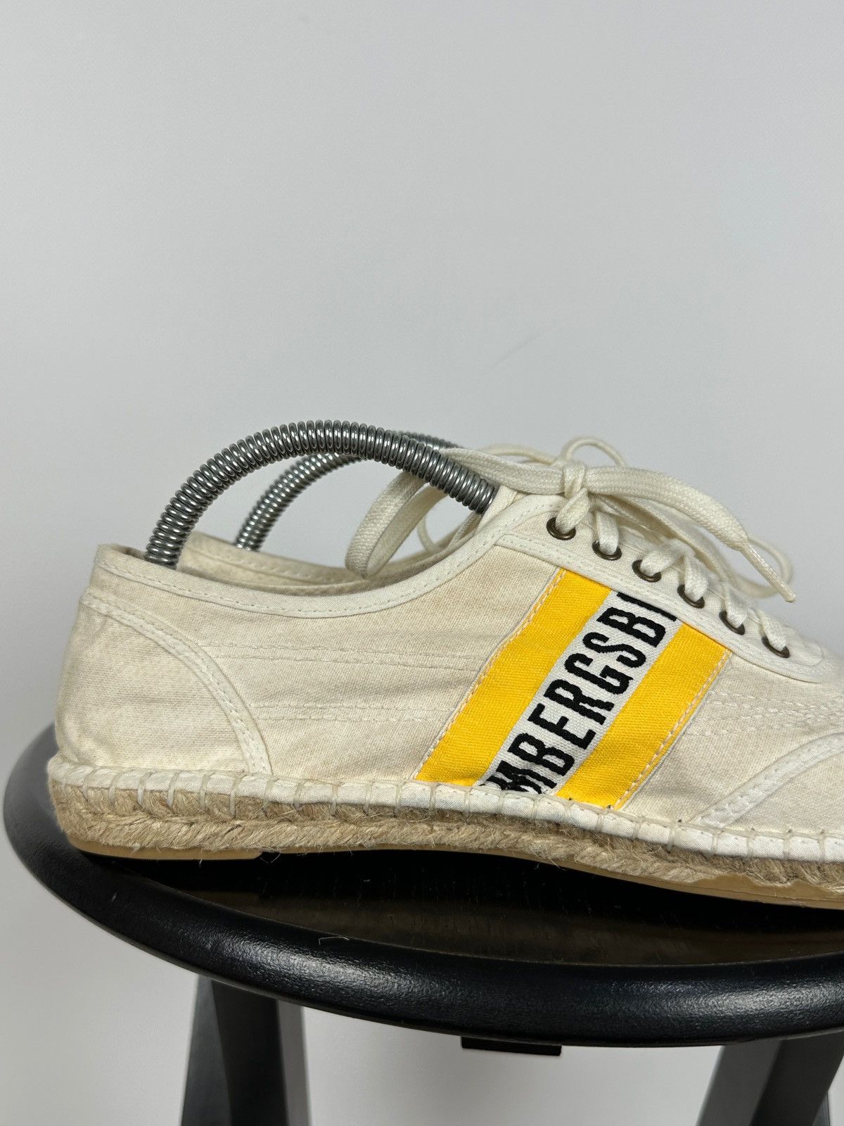 Dirk Bikkembergs Bikkembergs Lace Up Espadrilles Canvas Jute Sole Logo Stripe Size US 6 / EU 39 - 16 Thumbnail