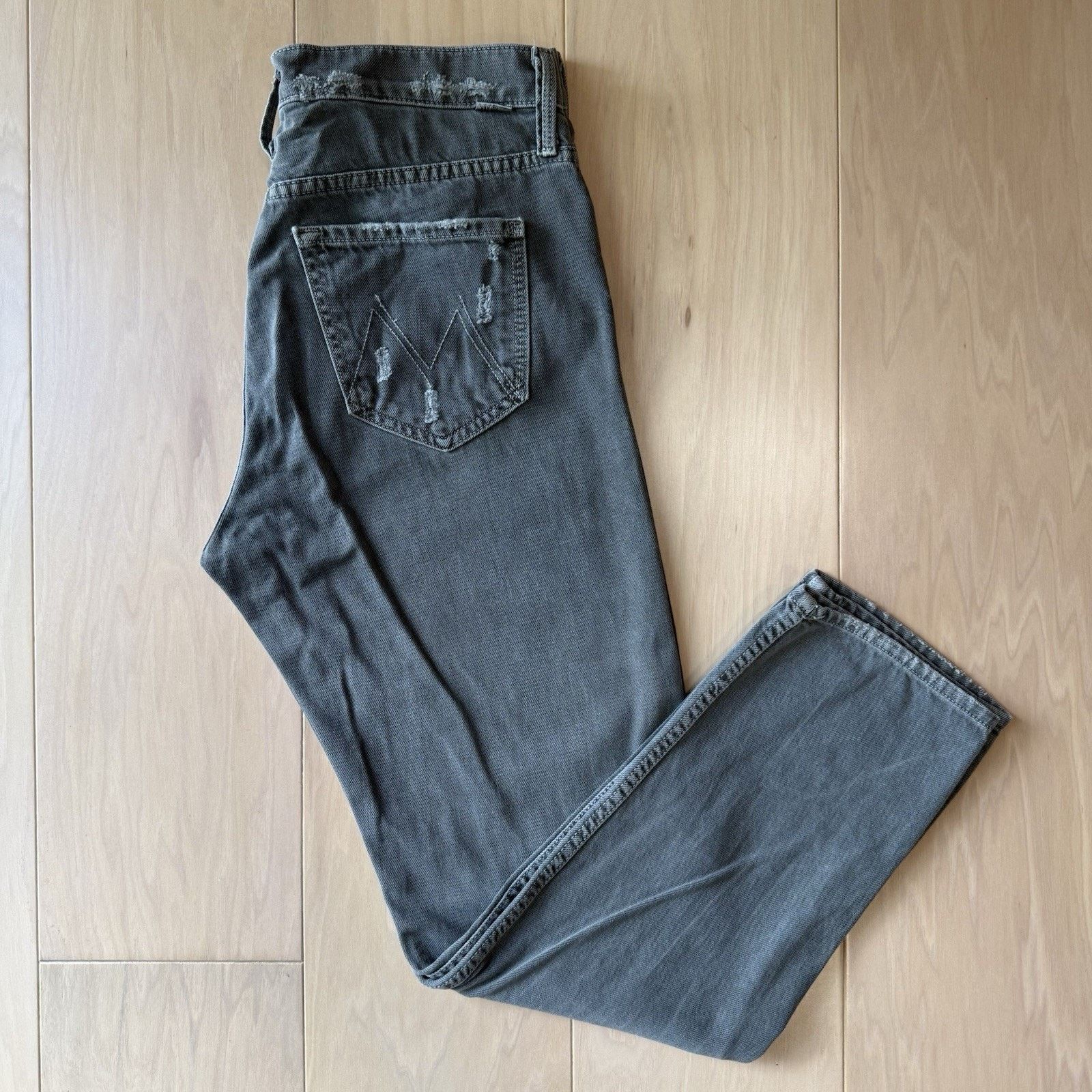 MOTHER Mother Cheeky Jeans Women's 30 Gray Distressed Boho Party Size 30" / US 8 / IT 44 - 2 Thumbnail