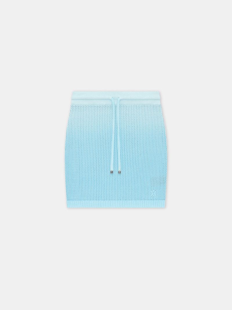 Amiri o1s1wg110426 MA Script Skirt in Blue Size 28" / US 6 / IT 42 - 1 Thumbnail