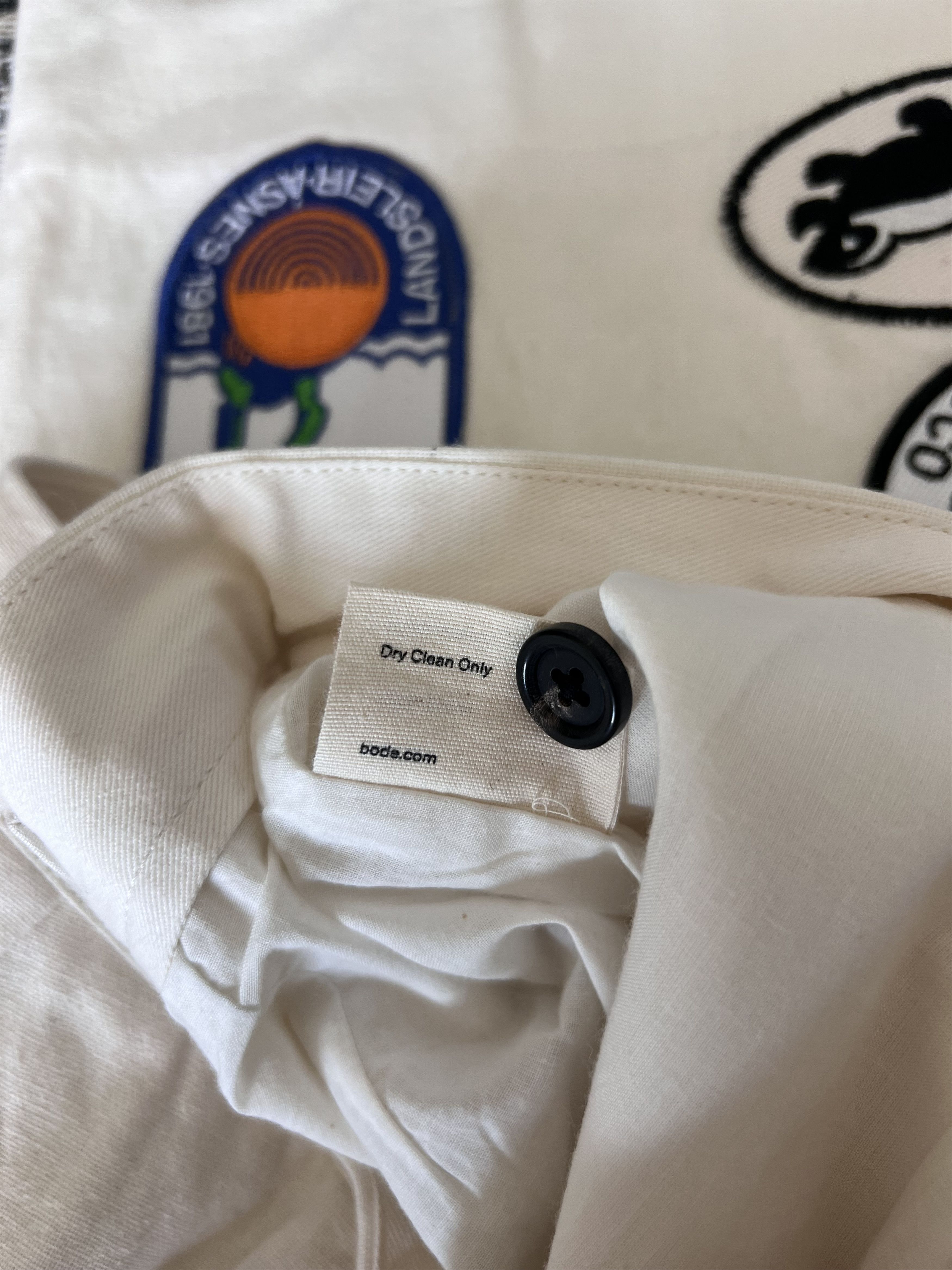 Bode Bode Cambridge Mcnab Trousers in White Size US 33 - 13 Thumbnail