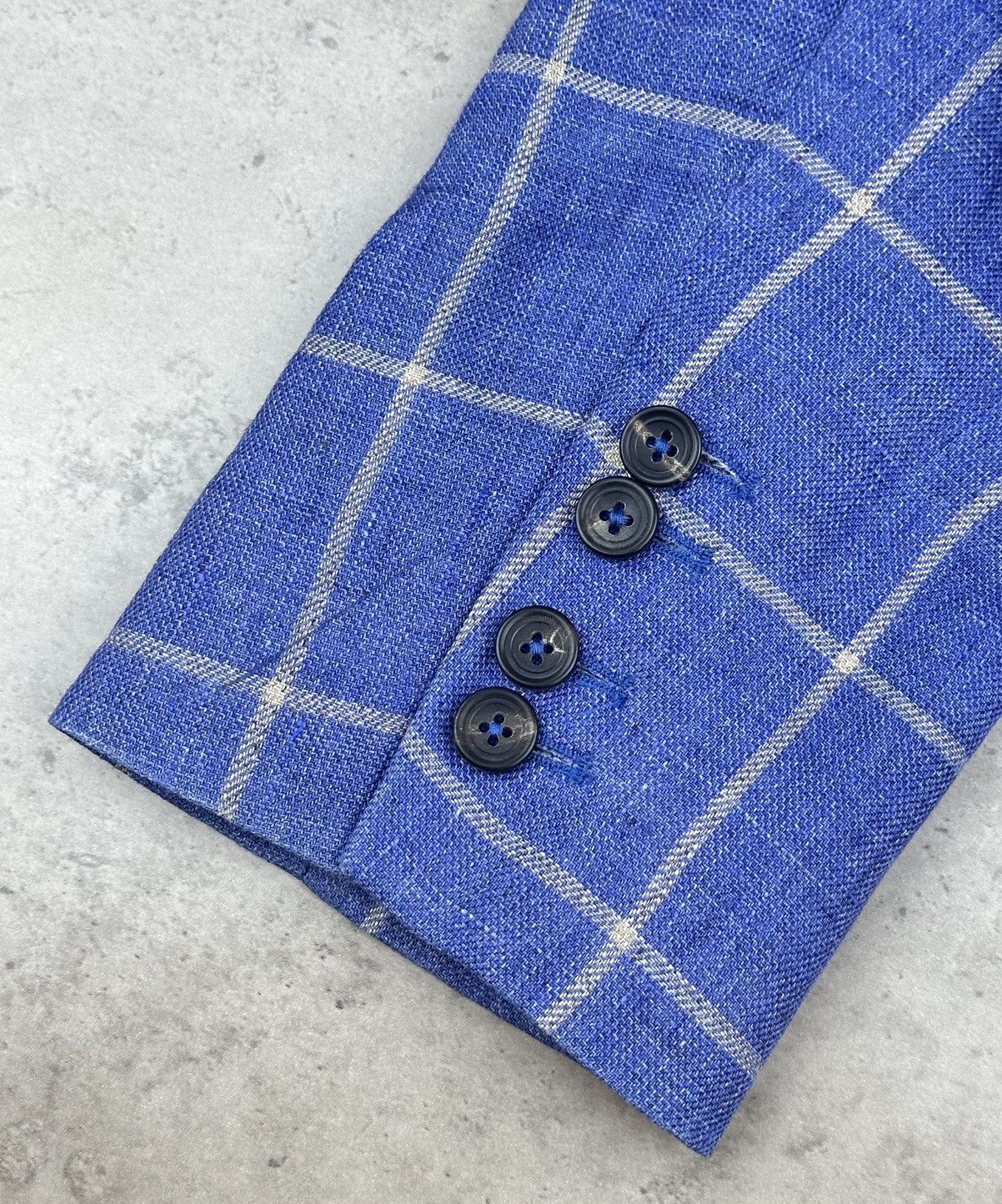 Hackett Hackett Mayfair Linen Blazer Jacket Blue Check 46R / 56R Size 46R - 10 Thumbnail