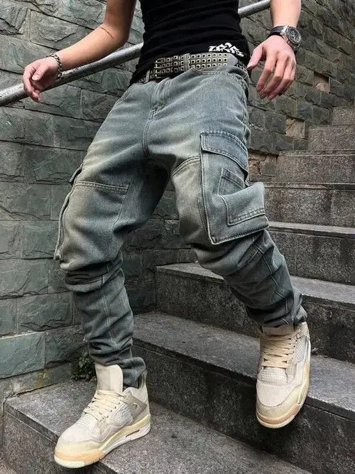 Jean Kinuka x Ayako Washed Distressed Cargo Loose Fit Pants Size US 32 / EU 48 - 4 Thumbnail