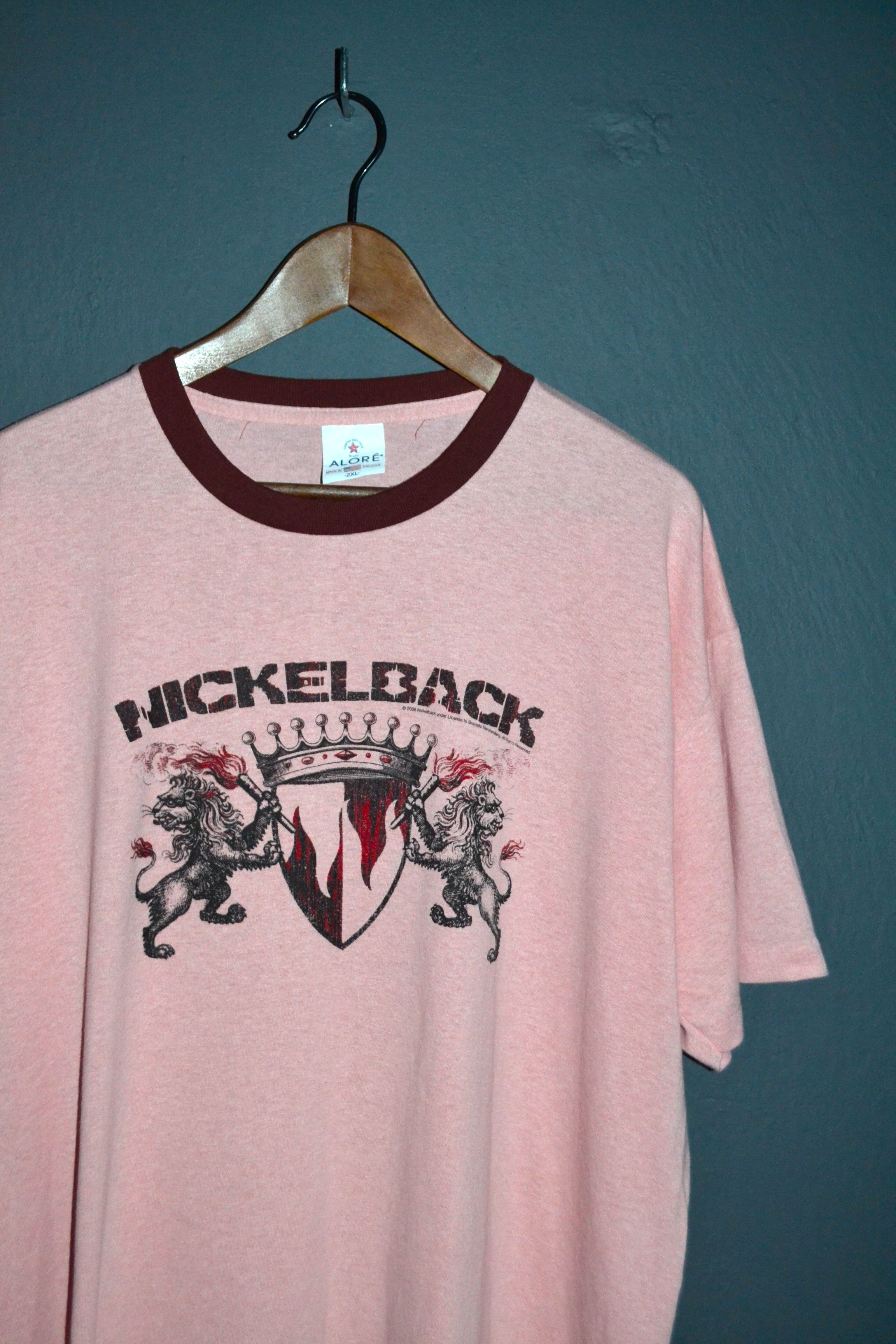 Band Tees Nickelback 2006 Vintage XXL Pink T-shirt Tour Alore Size US XXL / EU 58 / 5 - 1 Thumbnail