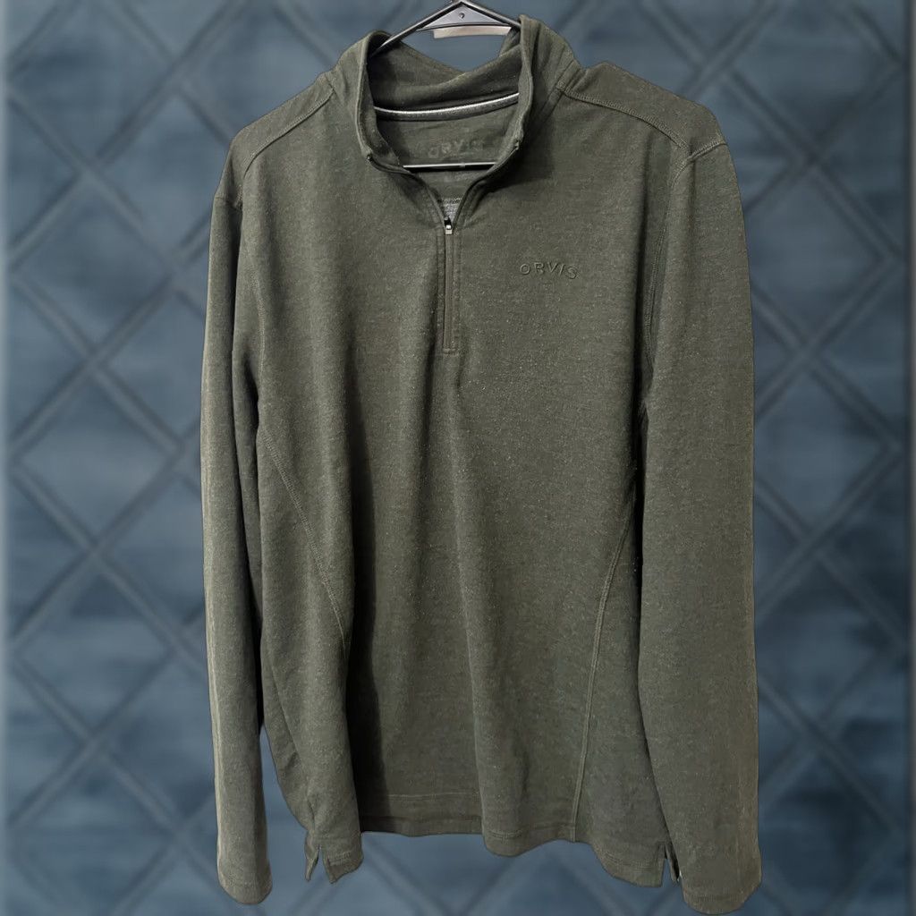 Orvis Orvis Sweater Mens M Green Pullover 1/4 Zip Classic Stretch Size US M / EU 48-50 / 2 - 1 Thumbnail