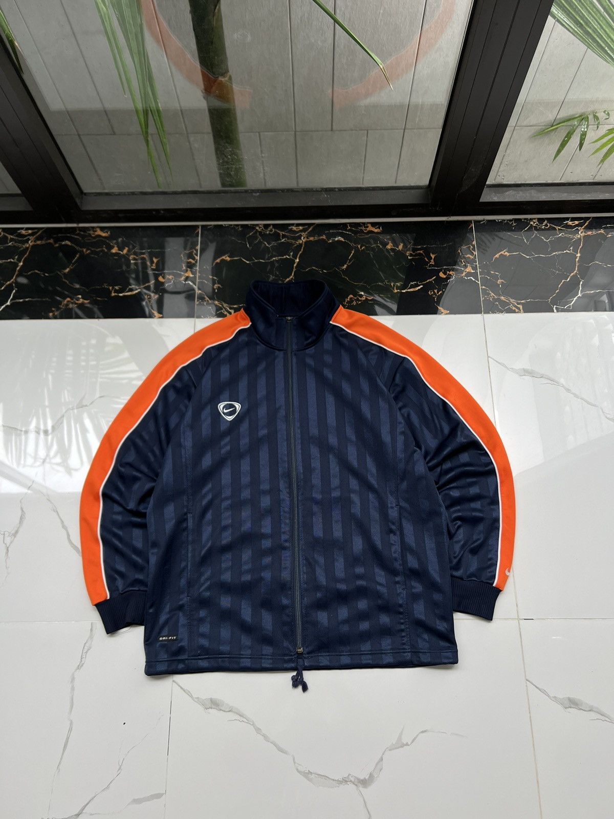 Nike × Vintage 90’s NIKE TEAM DRI FIT DOUBLE SWOOSH Y2K TRACK JACKET Size US L / EU 52-54 / 3 - 1 Thumbnail