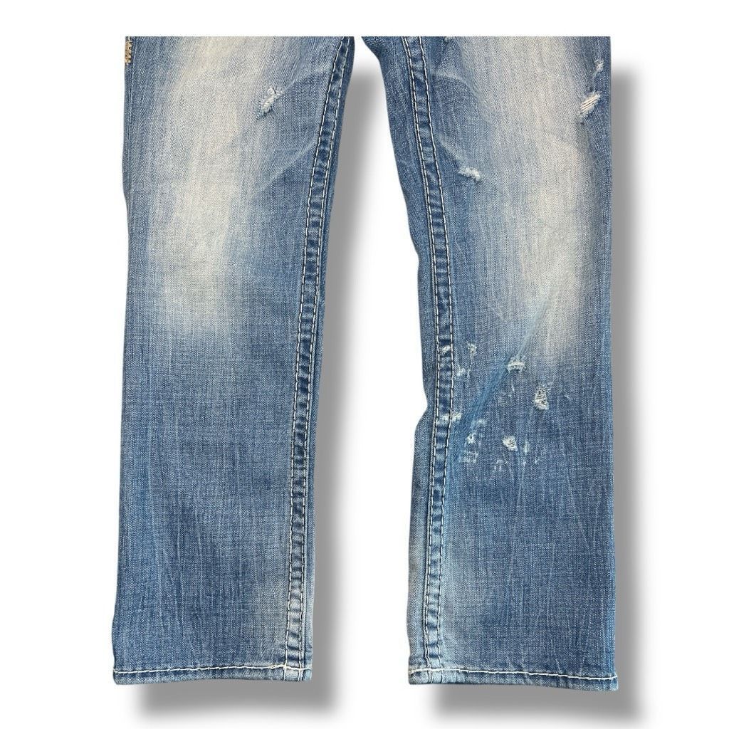 Big Star Big Star Y2K Distressed Low Rise Cropped Jeans Size 27 Size 27" / US 4 / IT 40 - 2 Thumbnail