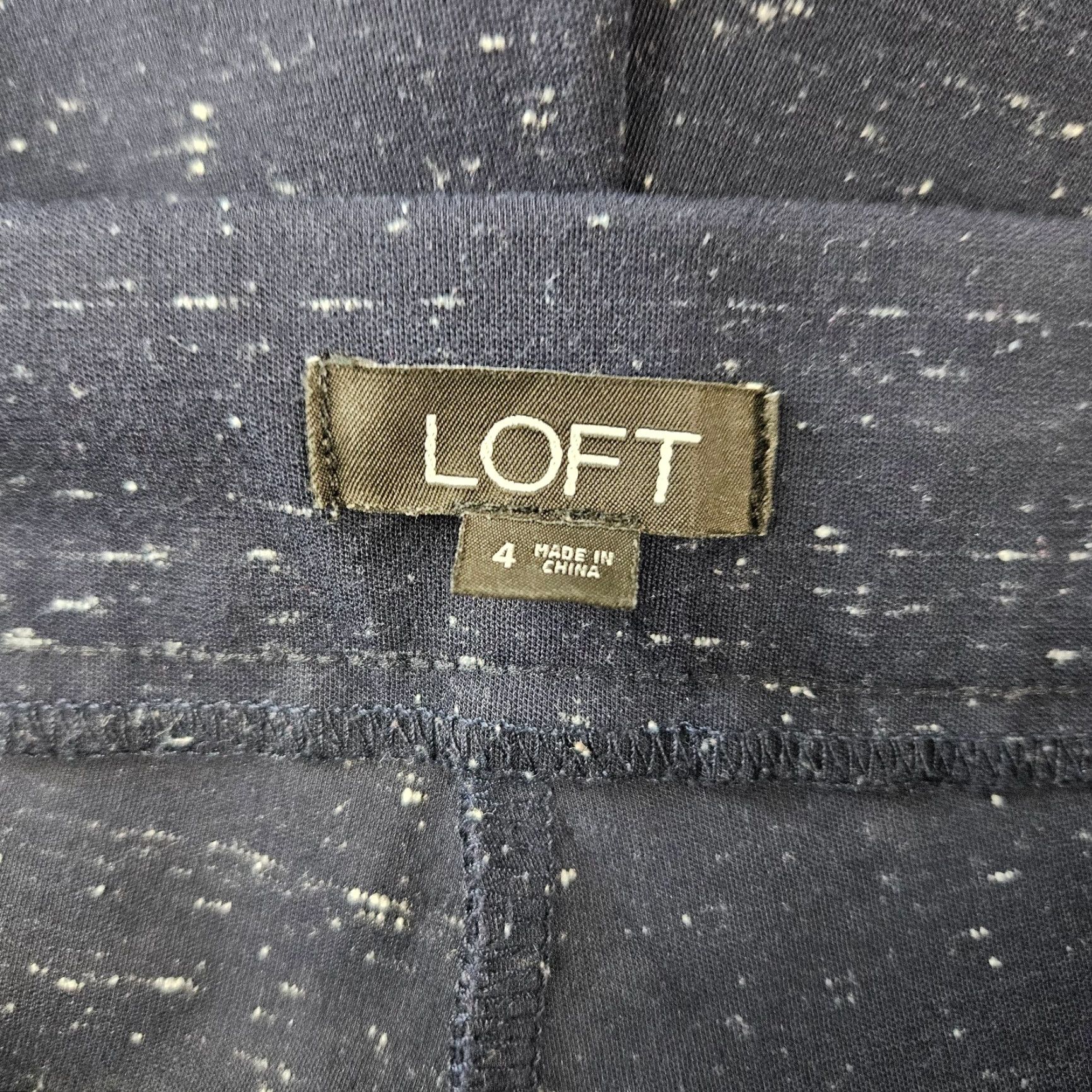 Loft Ann Taylor LOFT Womens Skinny Pants Sz 4 Blue White Mid Rise Rayon Blend Dress Pants Size 27" / US 4 / IT 40 - 7 Thumbnail