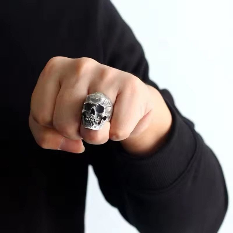 Jewelry Retro Personality Skull Ring Size ONE SIZE - 1 Thumbnail