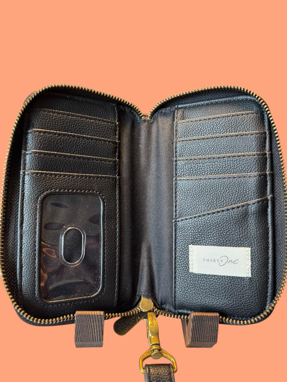Other Thirty-One Black Wristlet Wallet with Zip Pocket Size ONE SIZE - 4 Thumbnail