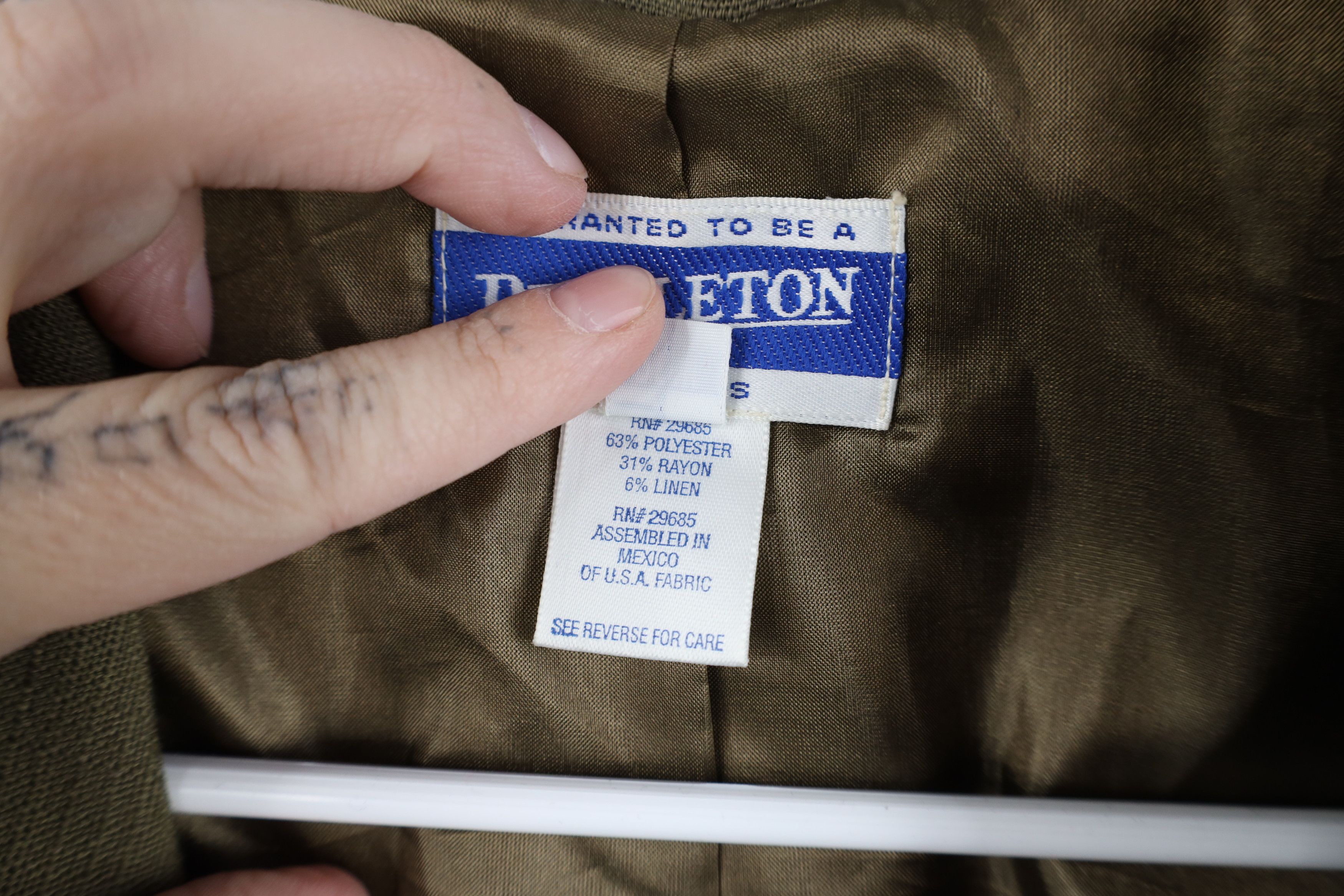 Pendleton Deadstock Vintage 90s Pendleton Rayon Linen Blazer Jacket Size 3XL / US 20-22 - 11 Thumbnail