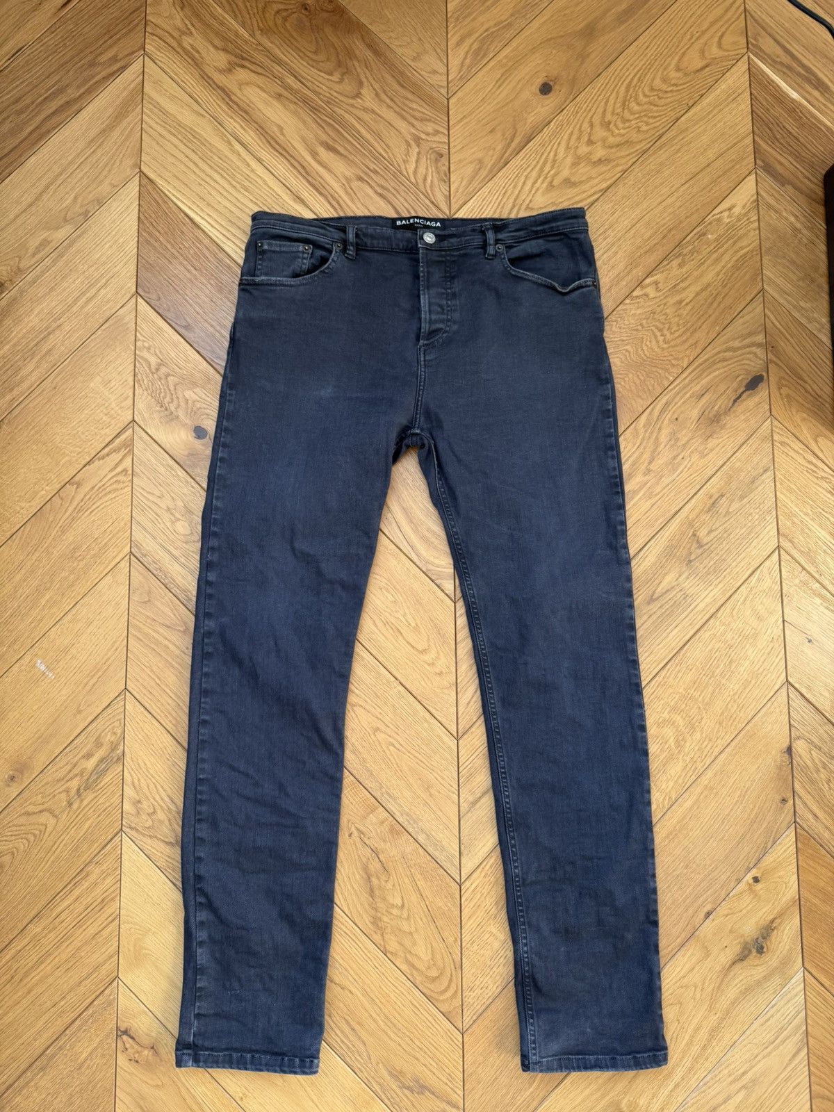 Balenciaga Balenciaga paris washed out black-grey slim jeans Size US 34 / EU 50 - 1 Thumbnail